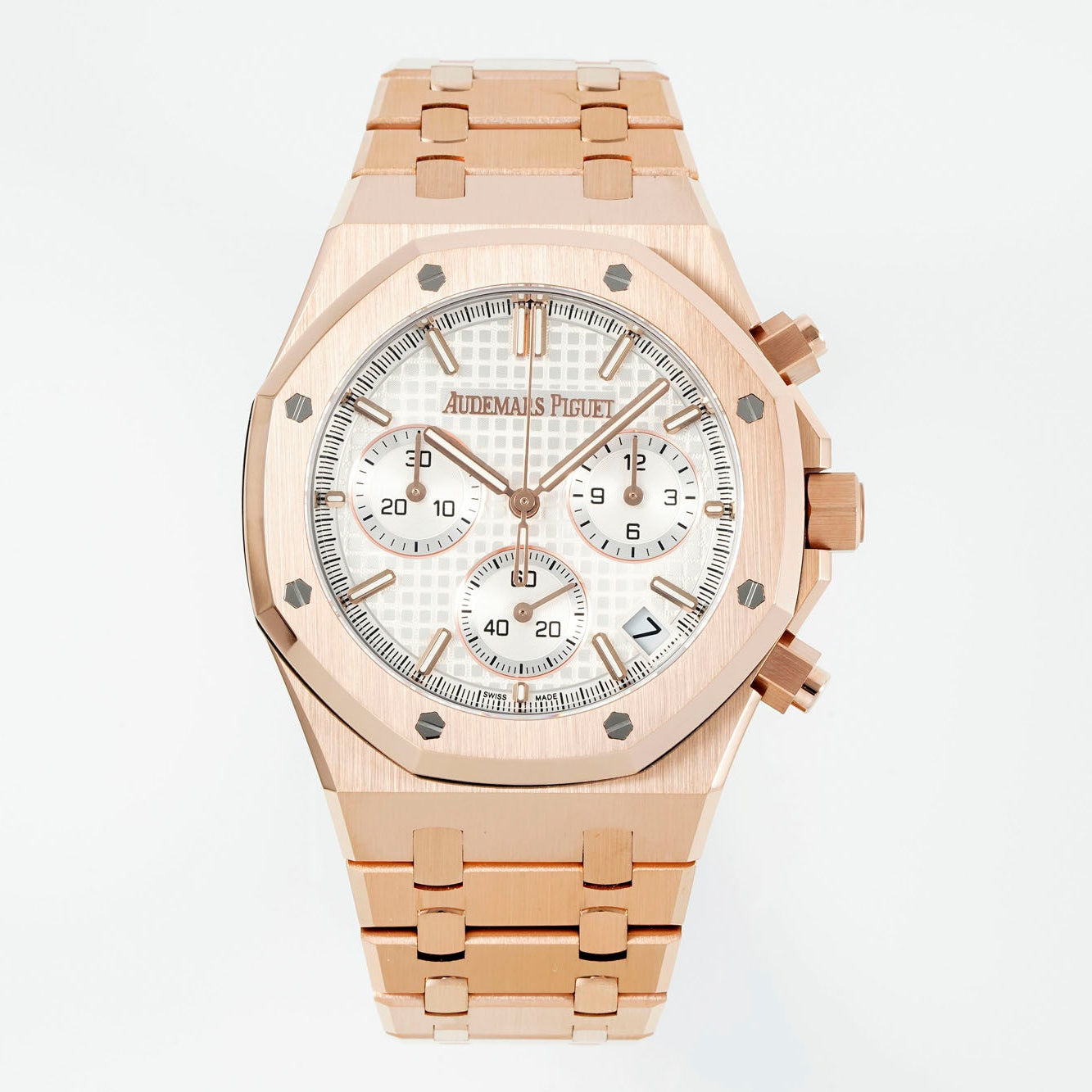 Audemars Piguet Royal Oak Chronograph 41mm Rose Gold White Dial