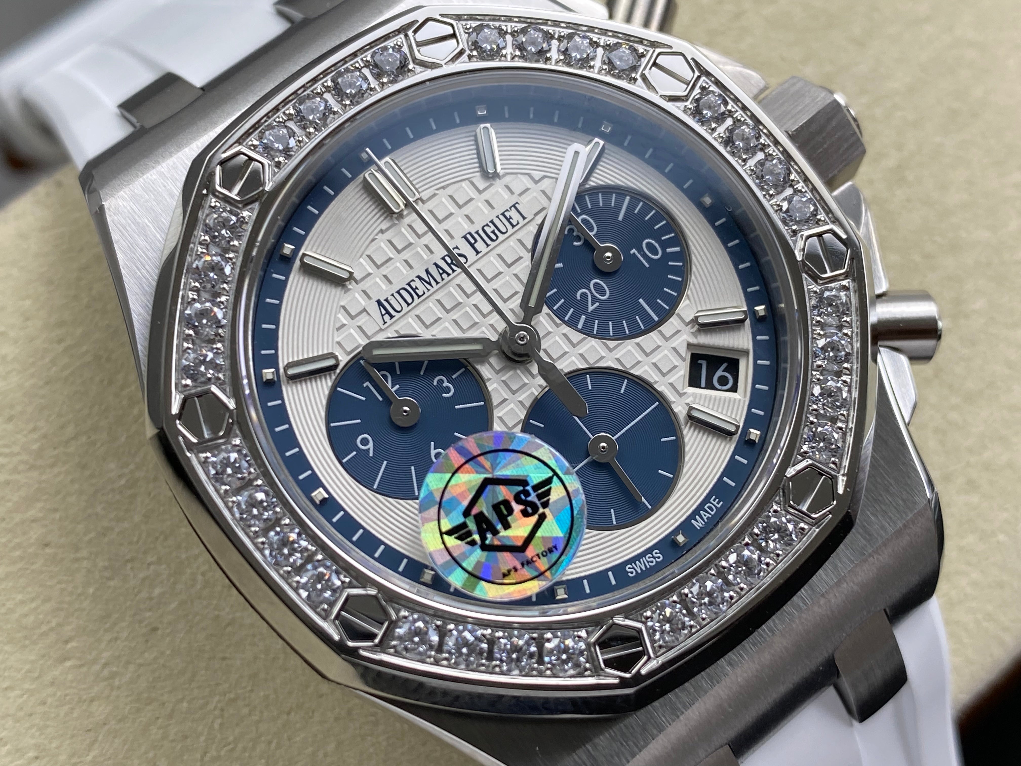 Audemars Piguet Royal Oak Chronograph 37mm White Blue Dial