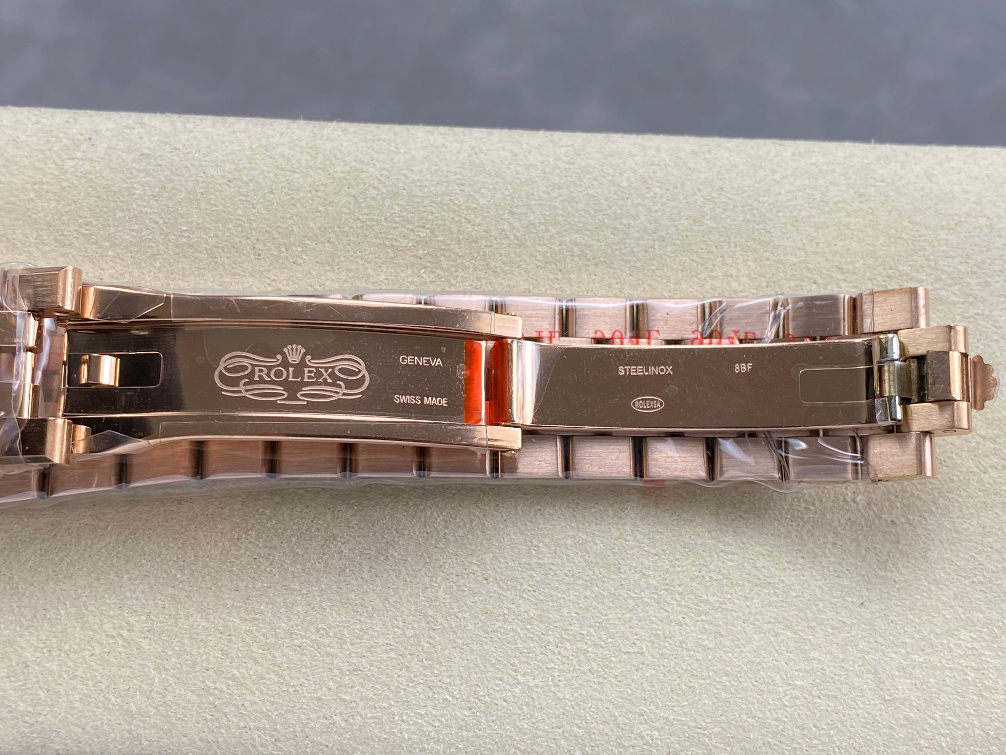 Rolex Land-Dweller Pink Gold White Dial