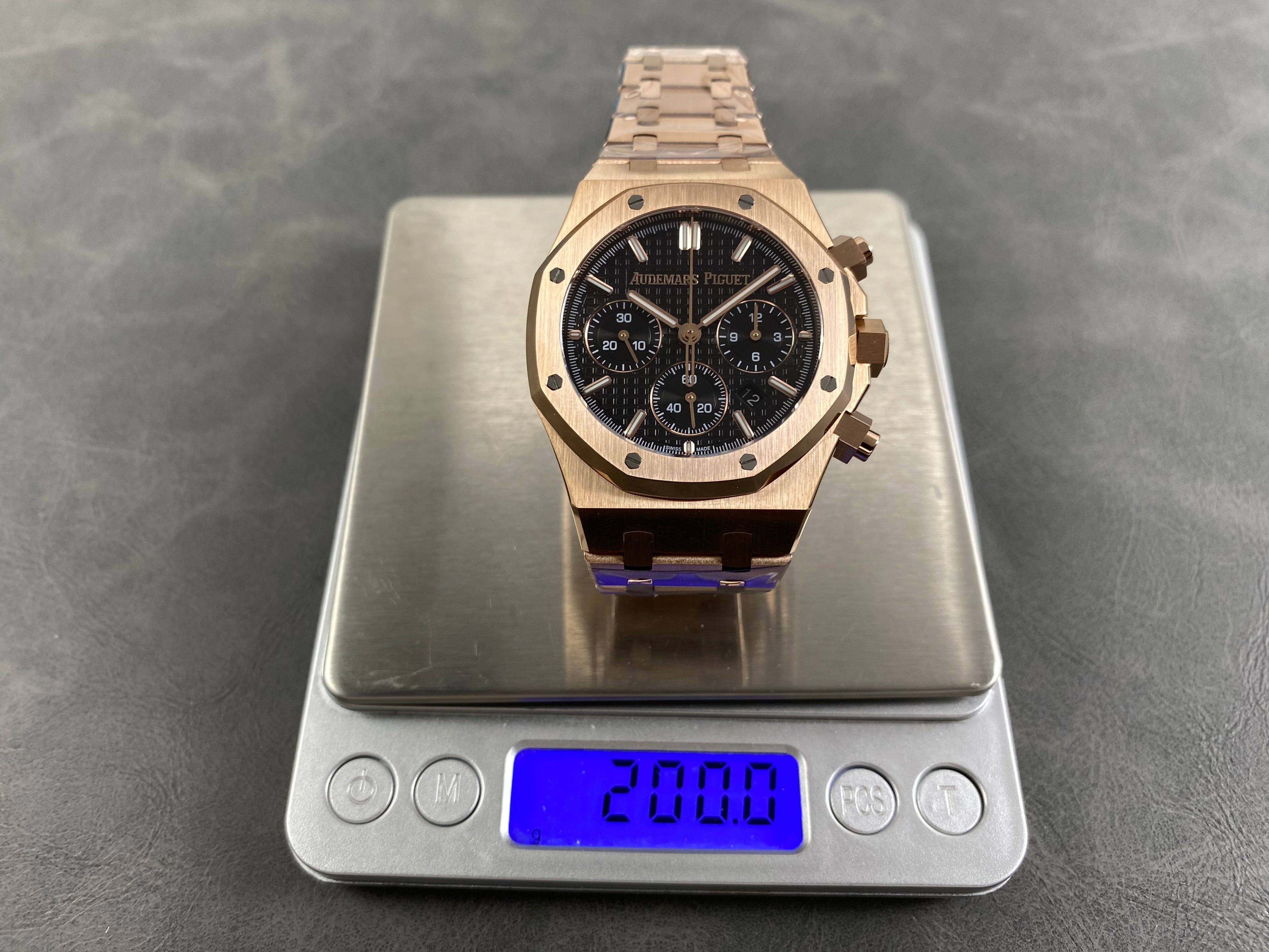 Audemars Piguet Royal Oak Chronograph Rose Gold Black Dial