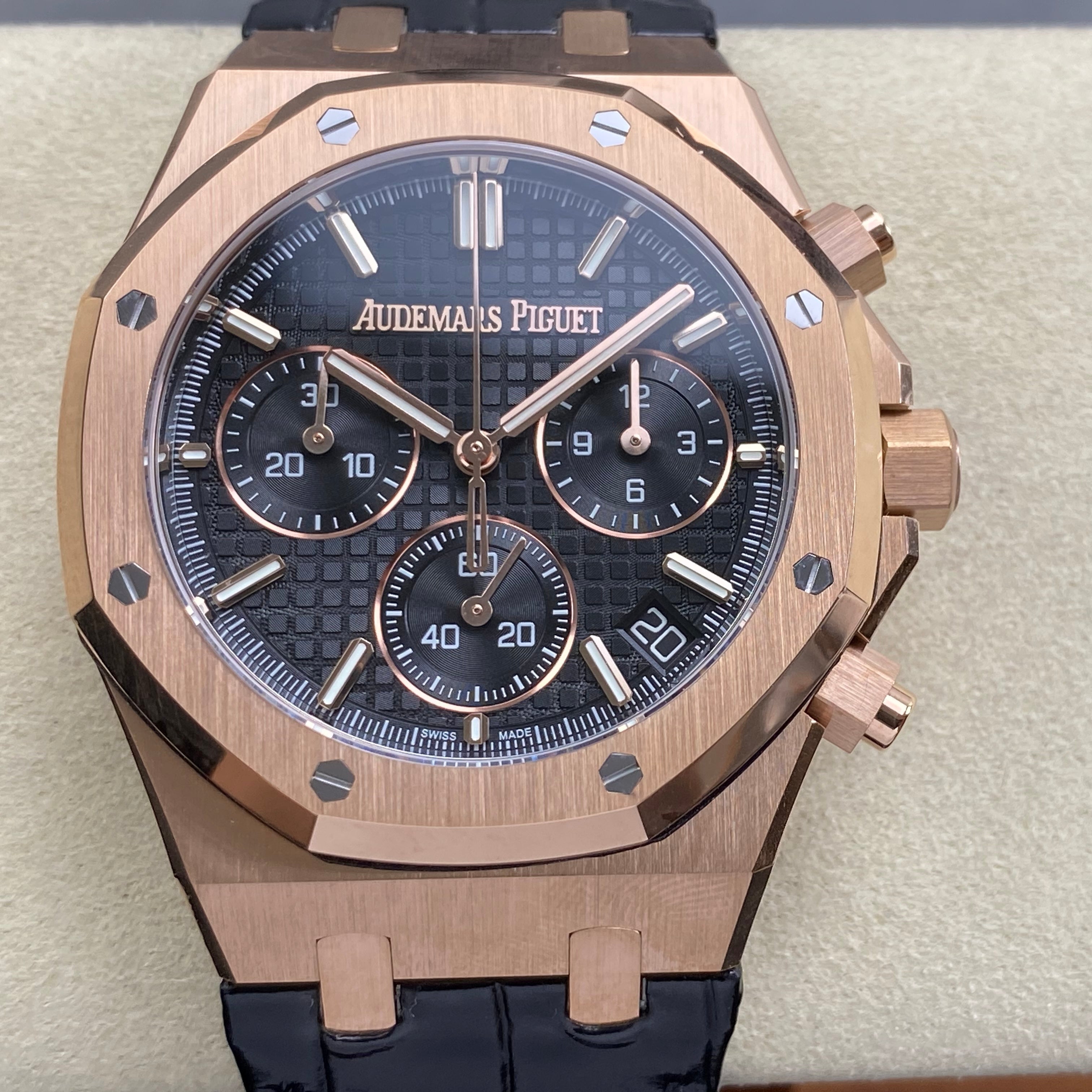 Audemars Piguet Royal Oak Chronograph 41mm Rose Gold Black Dial