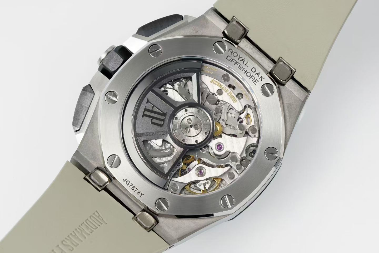 Audemars Piguet Royal Oak Chronograph 41mm Cream Dial Rubber Strap