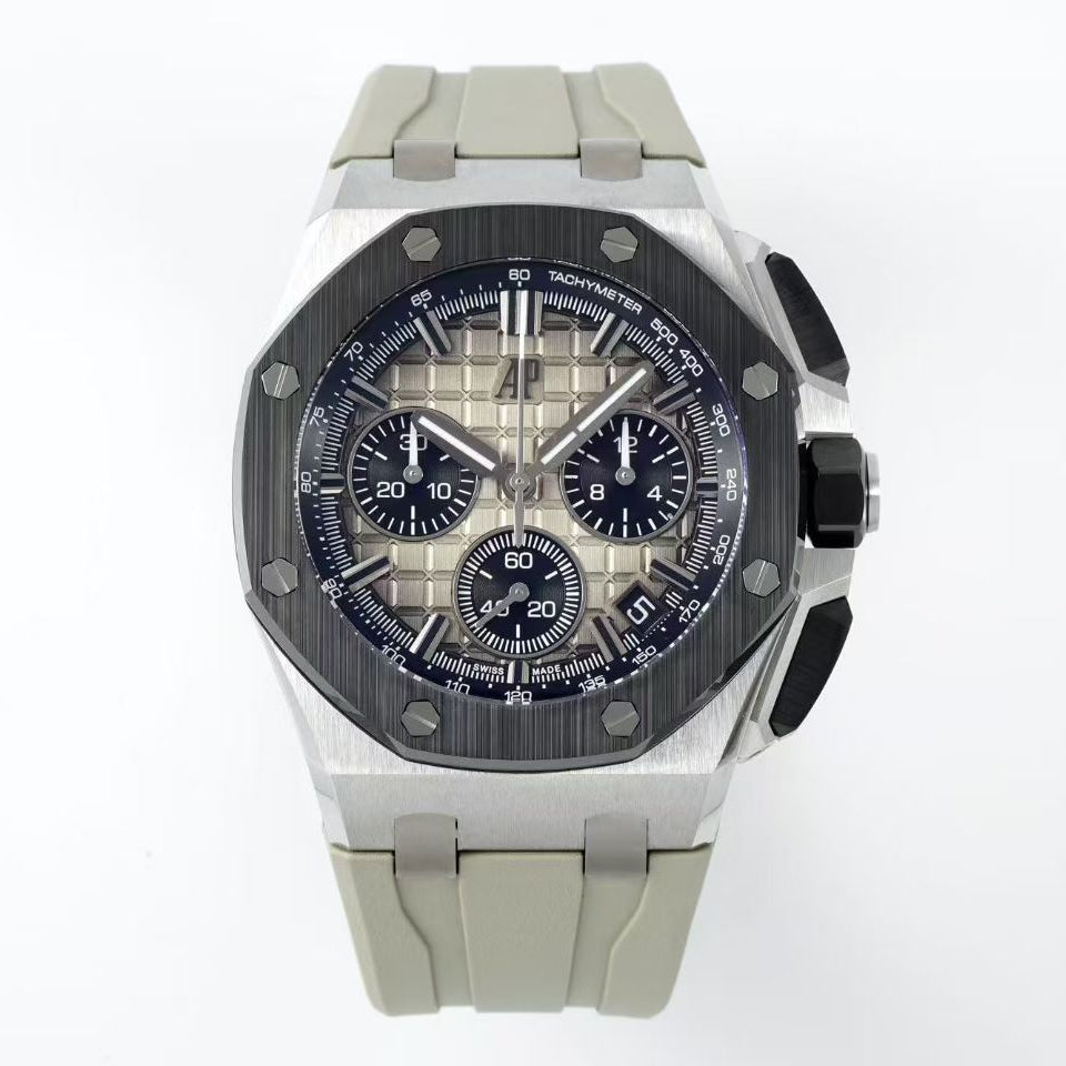 Audemars Piguet Royal Oak Chronograph 41mm Cream Dial Rubber Strap