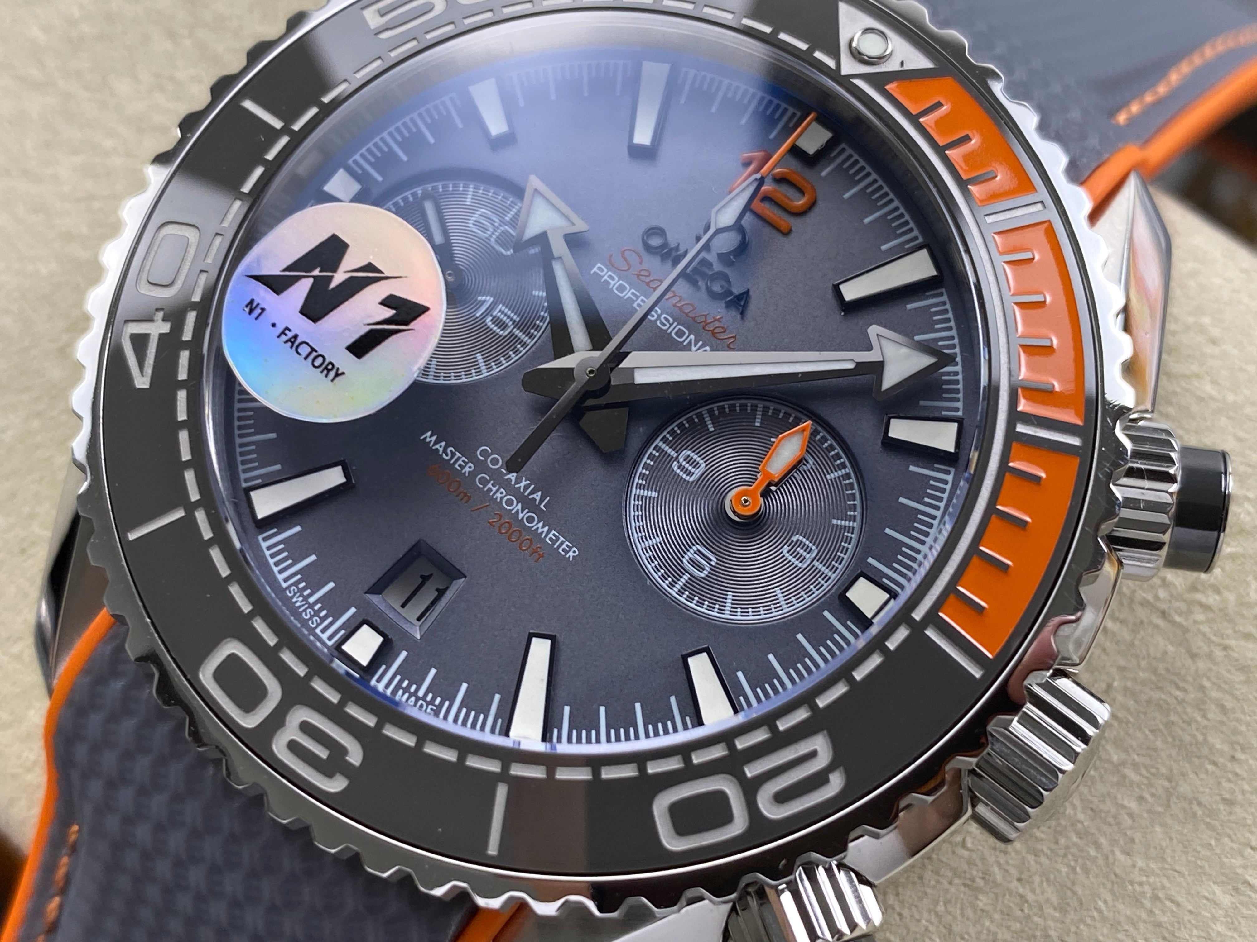 Omega Seamaster 46mm Dark Gray Dial Rubber Strap