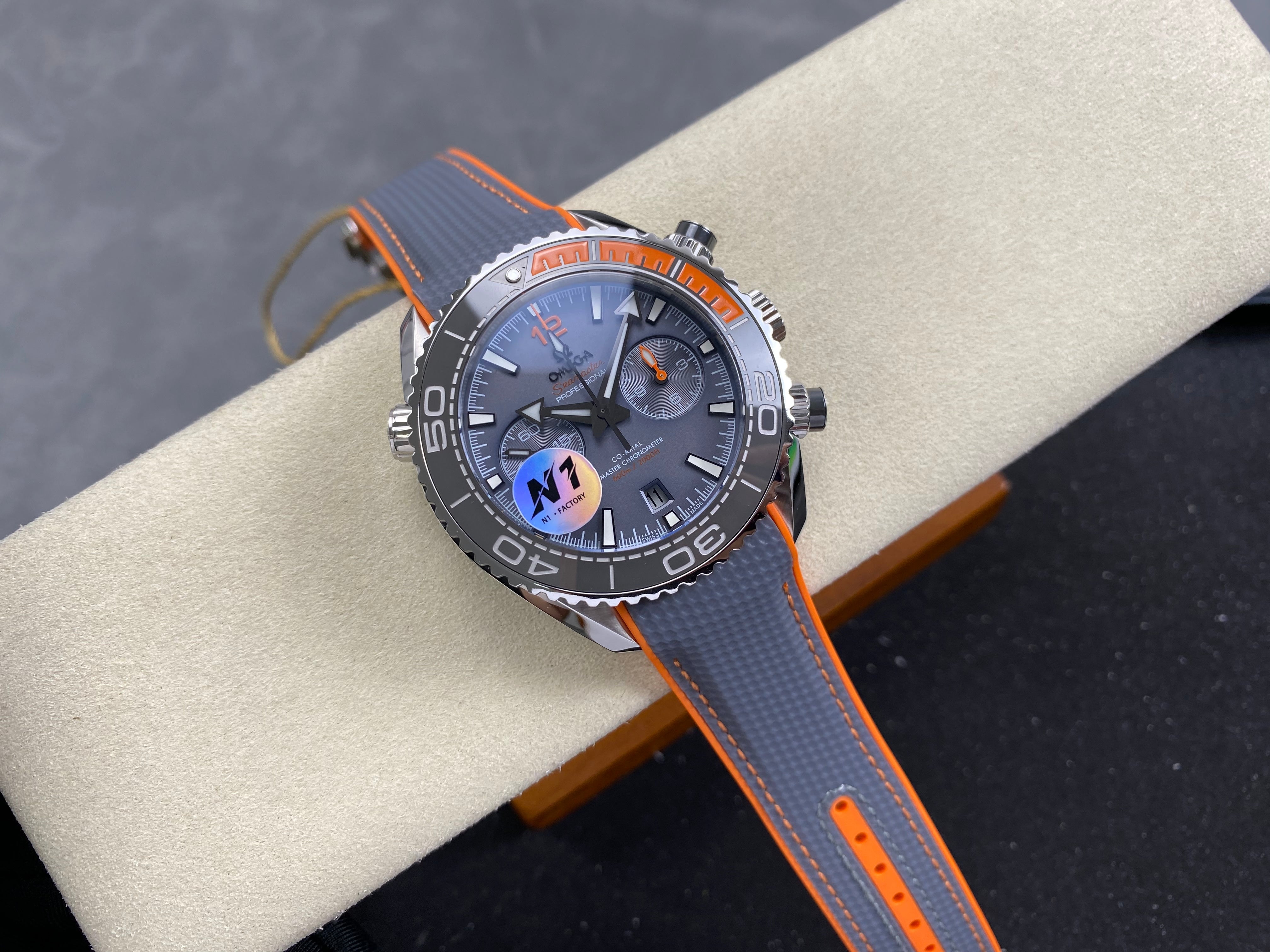 Omega Seamaster 46mm Dark Gray Dial Rubber Strap