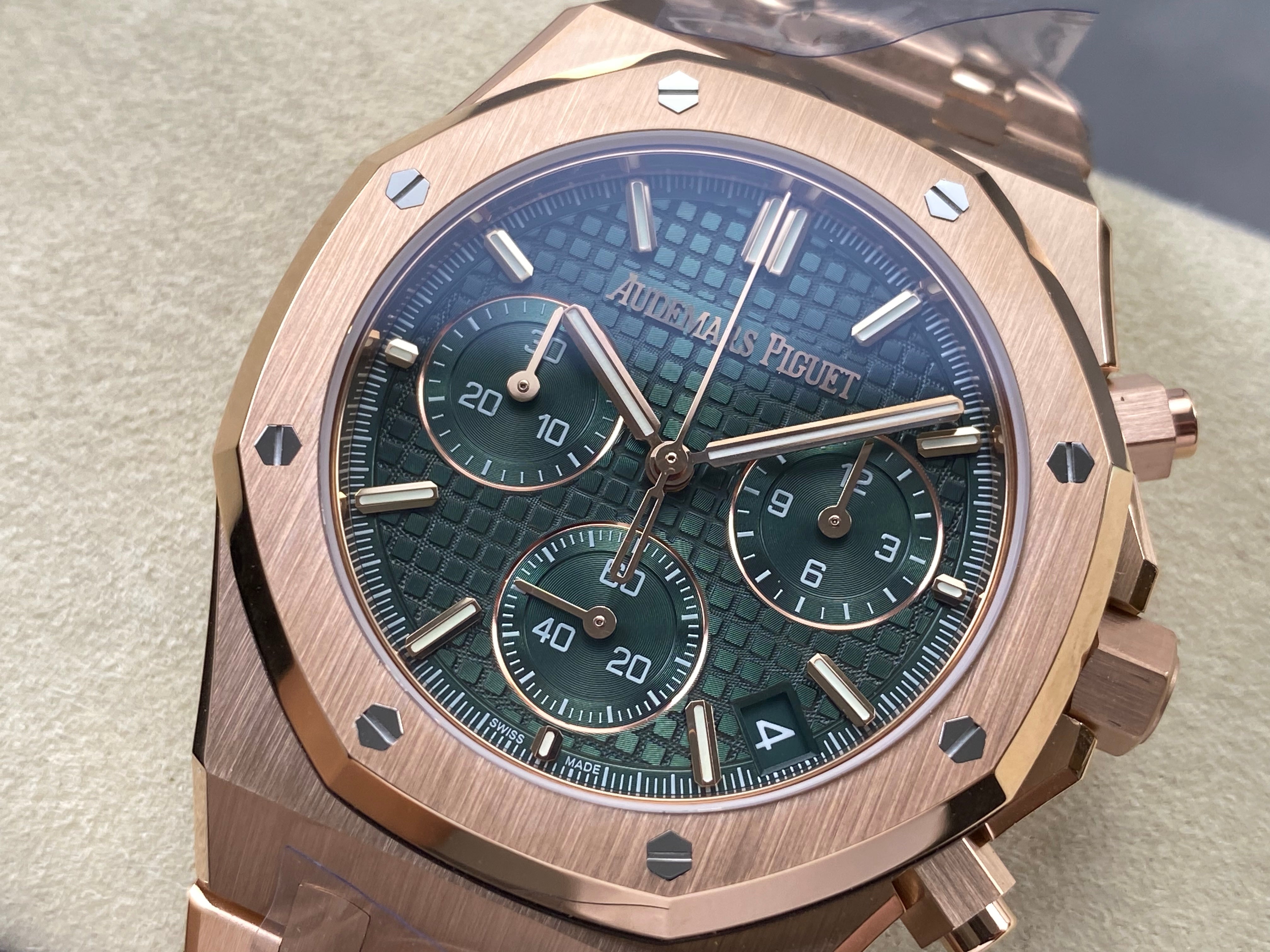 Audemars Piguet Royal Oak Chronograph 41mm Rose Gold Dark Green Dial