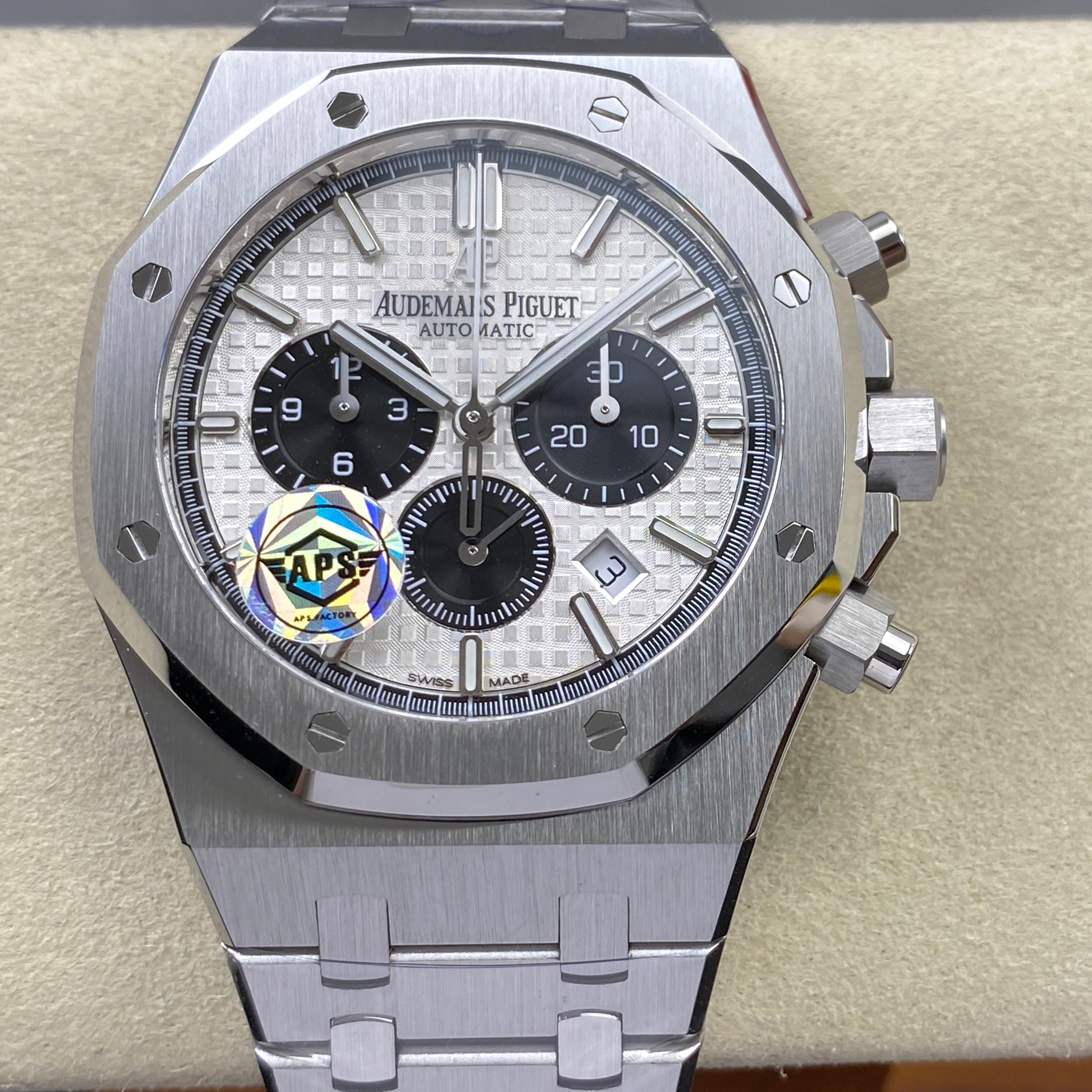 Audemars Piguet Royal Oak Chronograph 41mm Stainless Steel Black White Dial