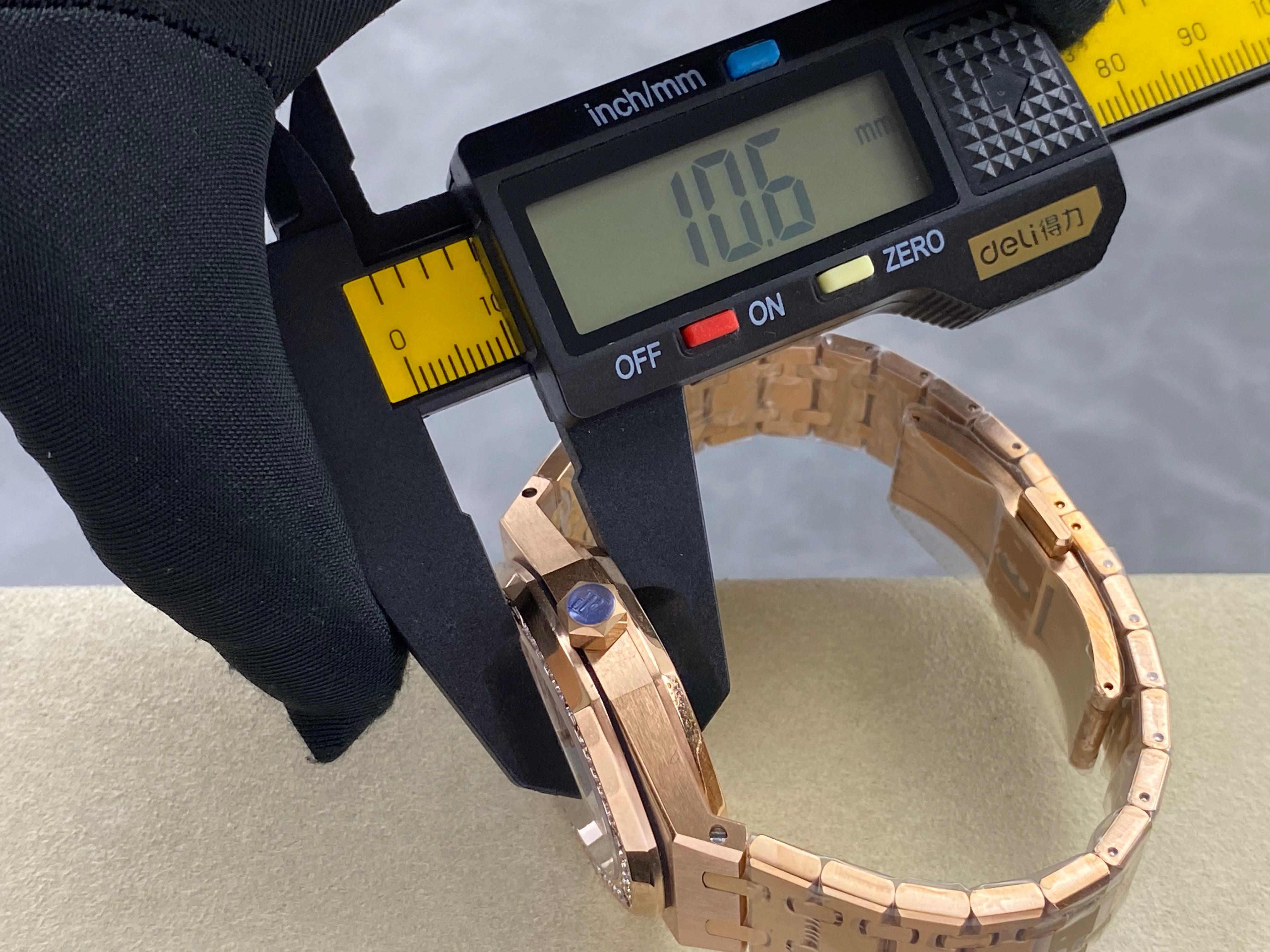 Audemars Piguet Royal Oak 37mm Rose Gold White Dial Diamond Bezel