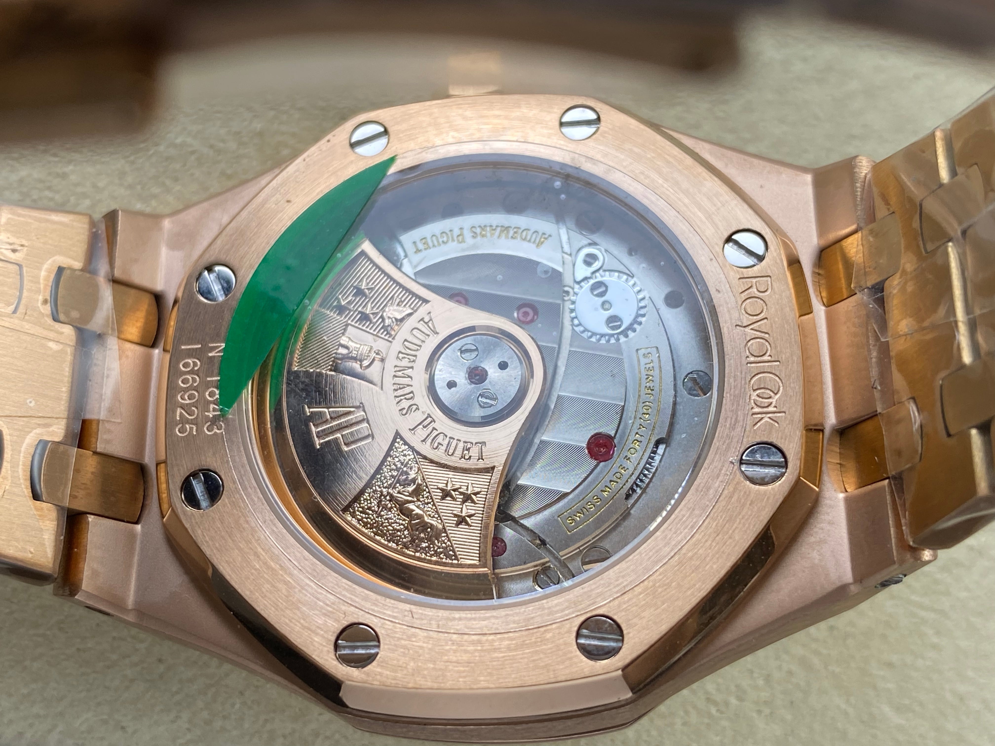Audemars Piguet Royal Oak 37mm Rose Gold White Dial Diamond Bezel
