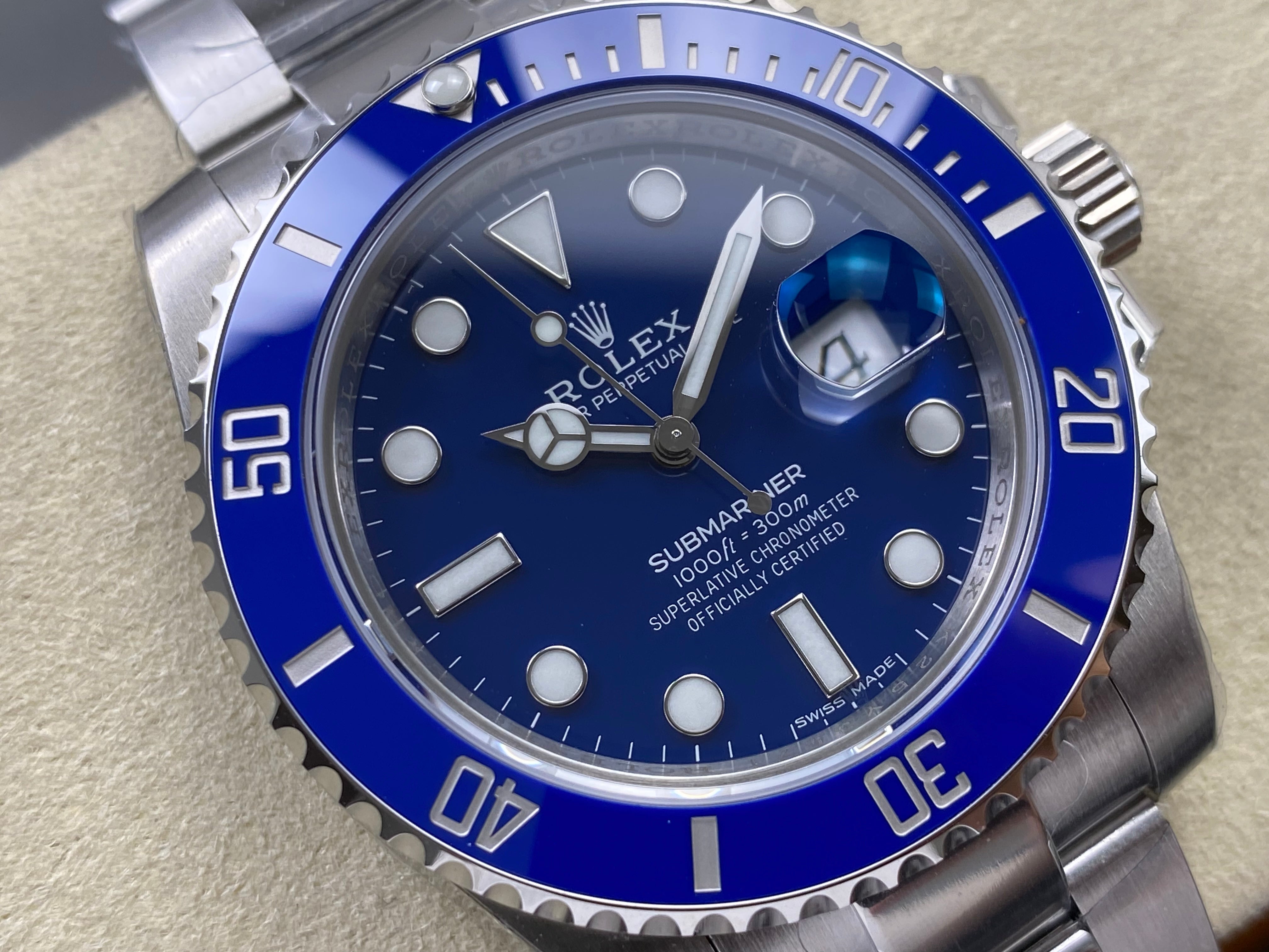 Rolex Submariner Date  Blue Ceramic Blue Dial