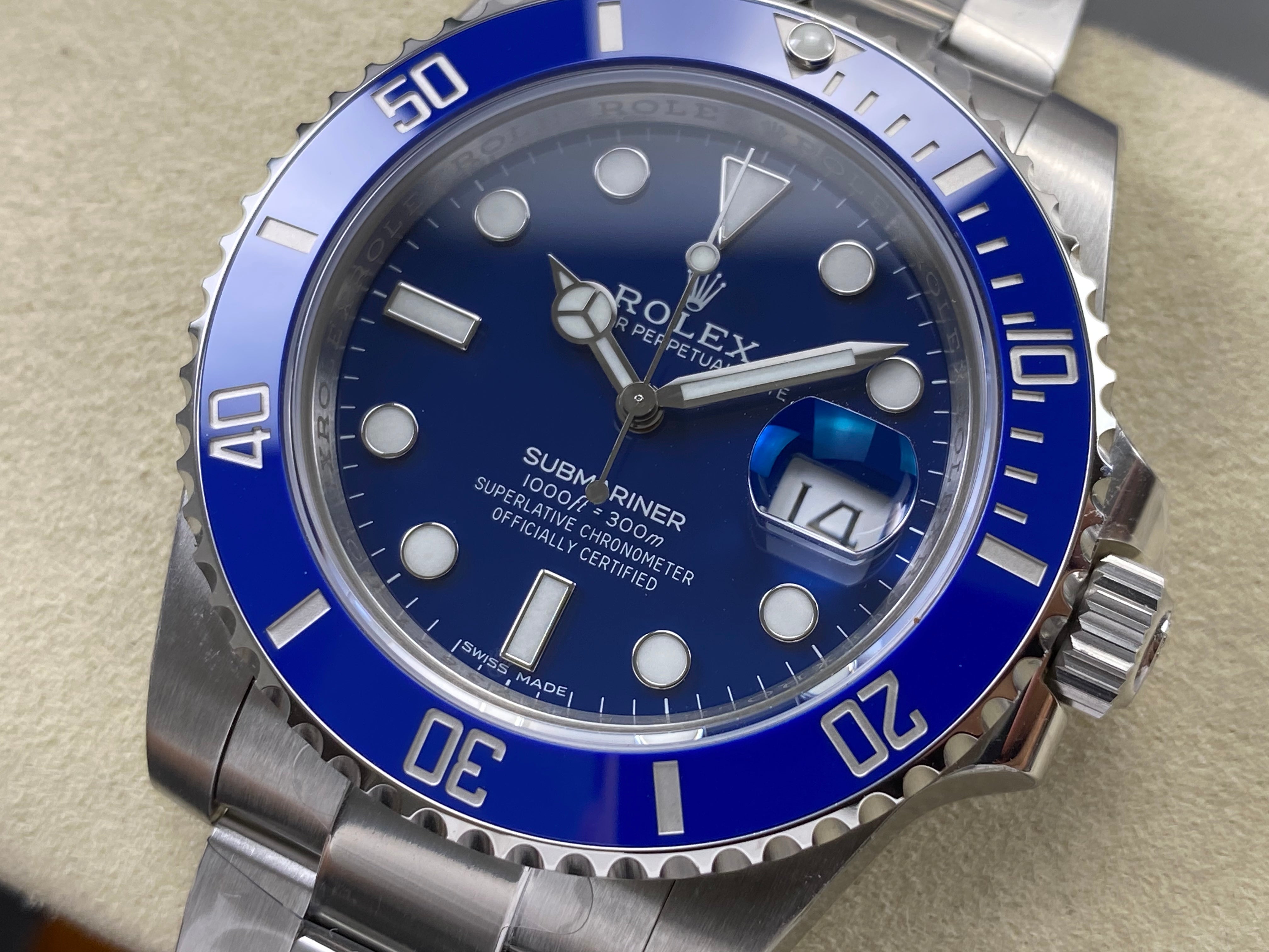 Rolex Submariner Date  Blue Ceramic Blue Dial
