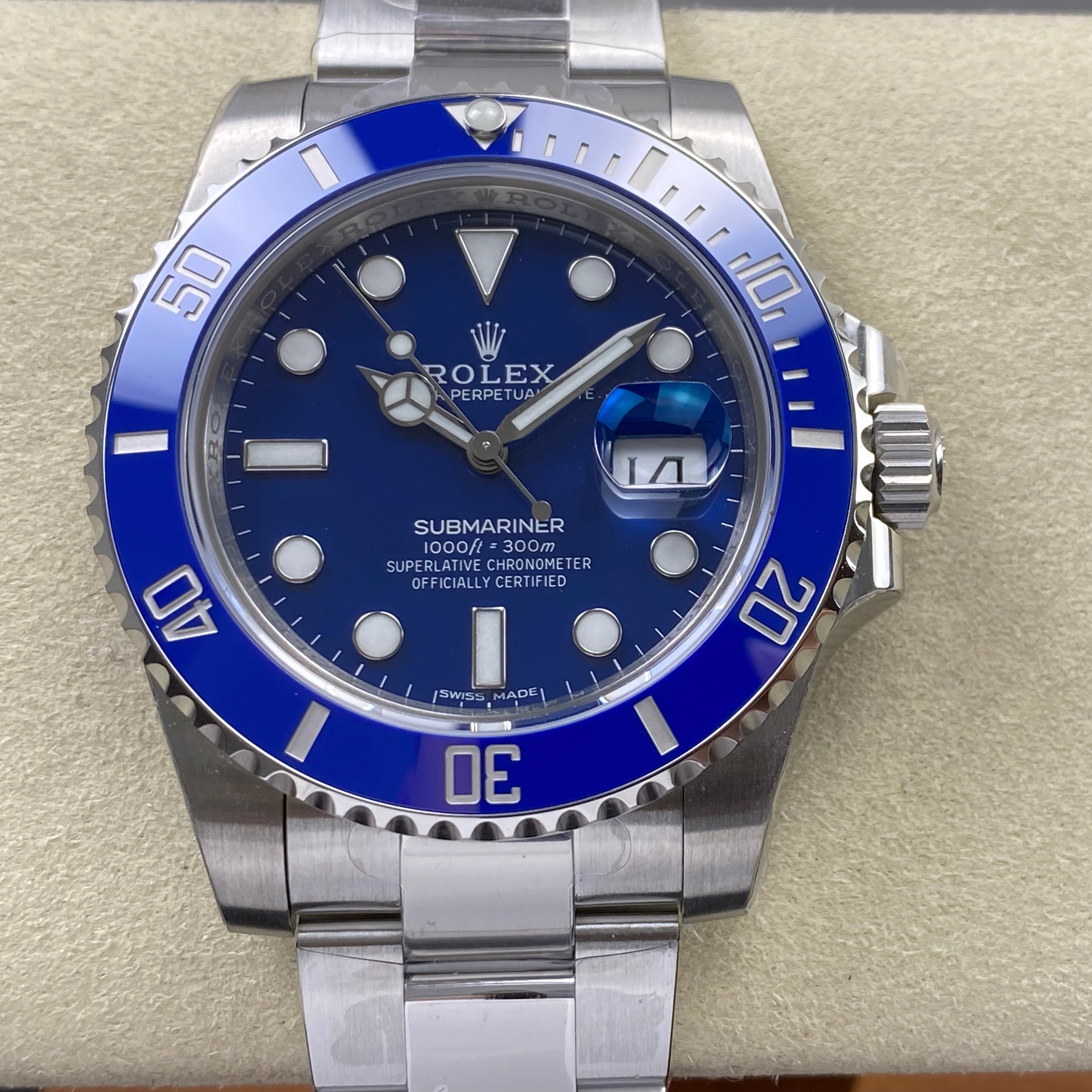 Rolex Submariner Date  Blue Ceramic Blue Dial