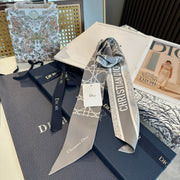 CC  Twilly Mini Scarf 120cm Gray Mulberry Silk 945732