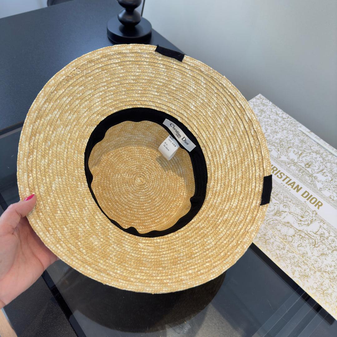 Dior Bow Straw Hat 400886