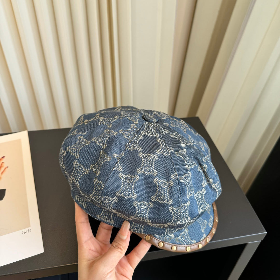 Celine Macadam Newsboy Cap 425666