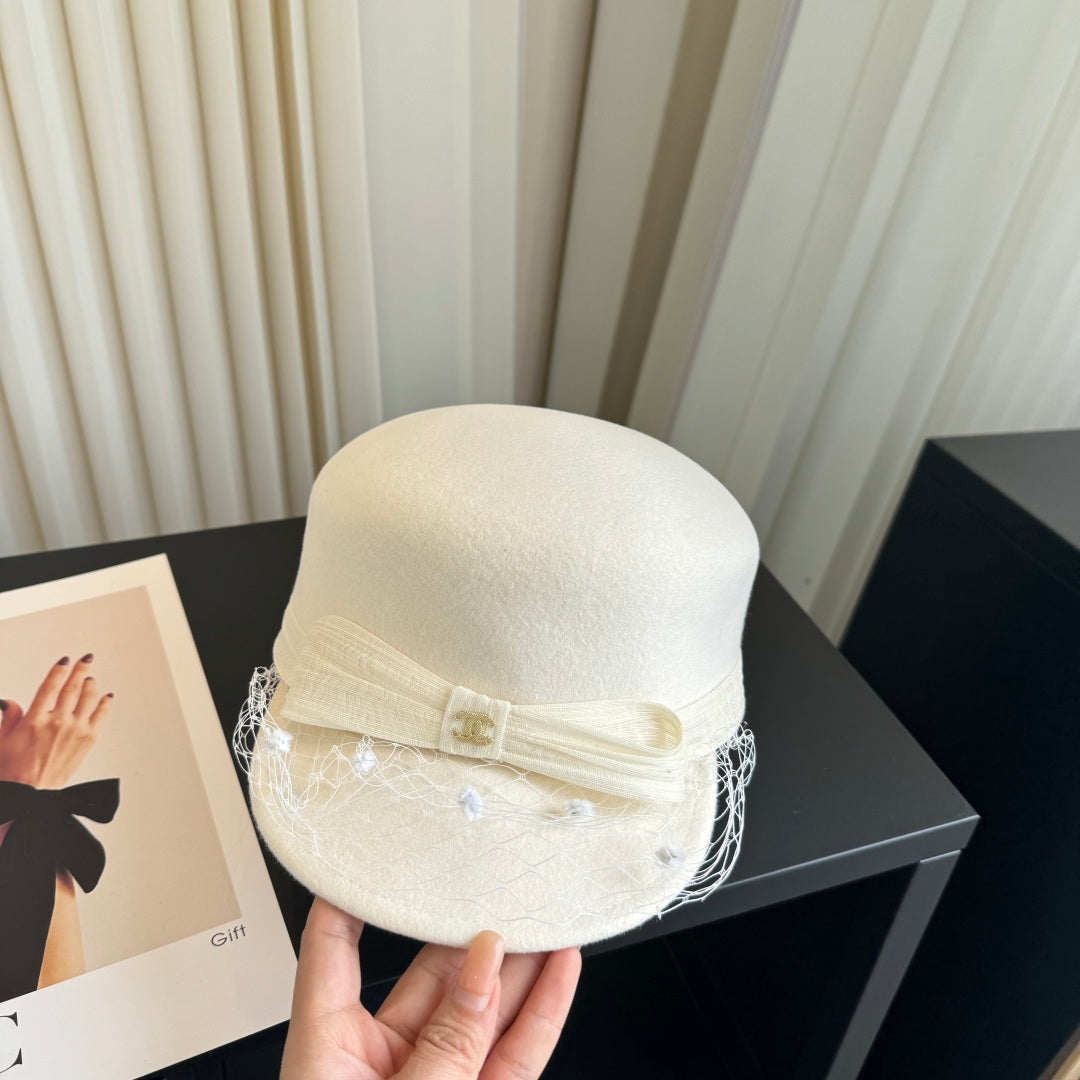 Chanel Cream-white Felt Hat 412823