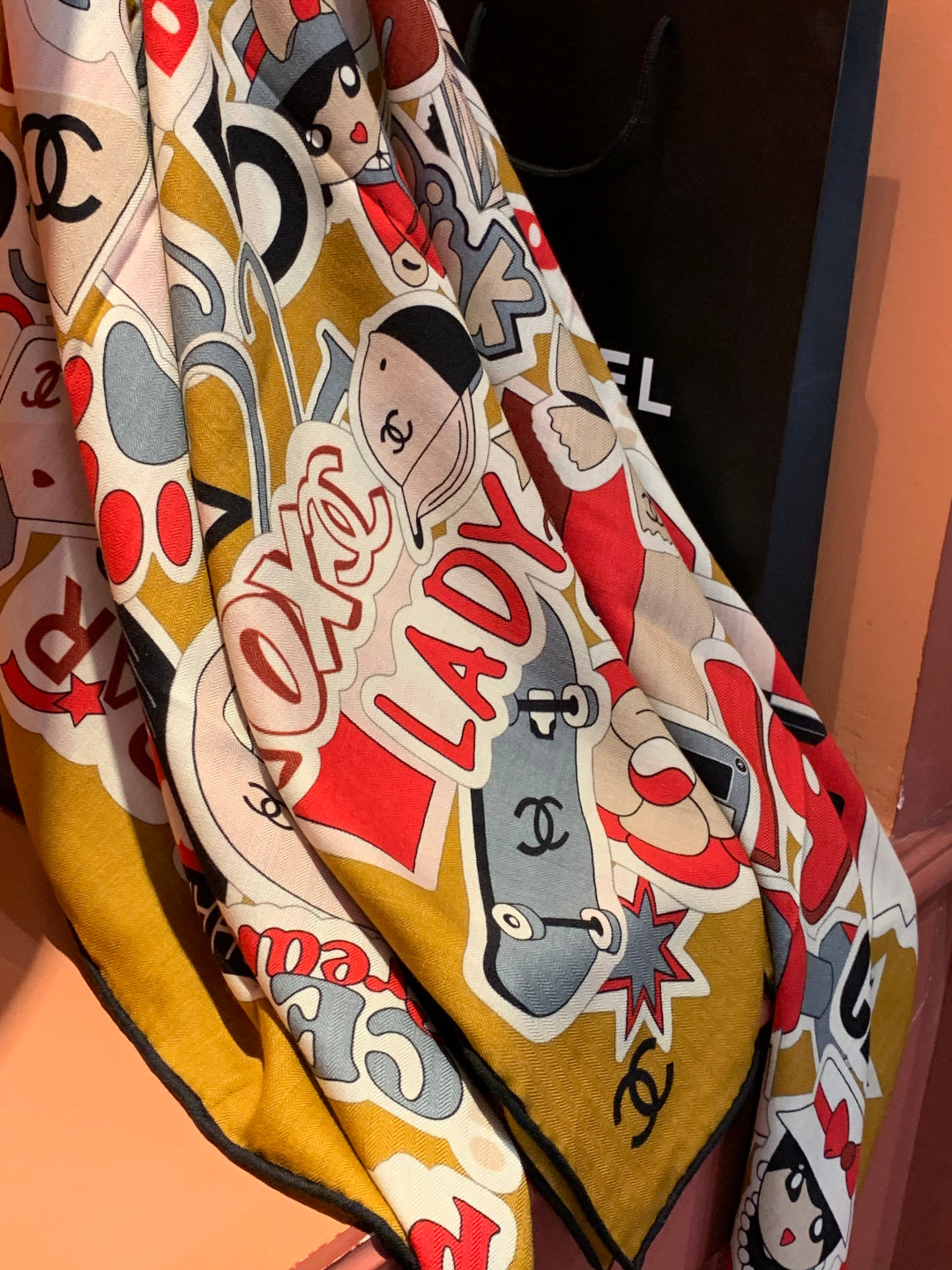 CC 25 Reversible Scarf 135cm Brown Colorful Cashmere 969146