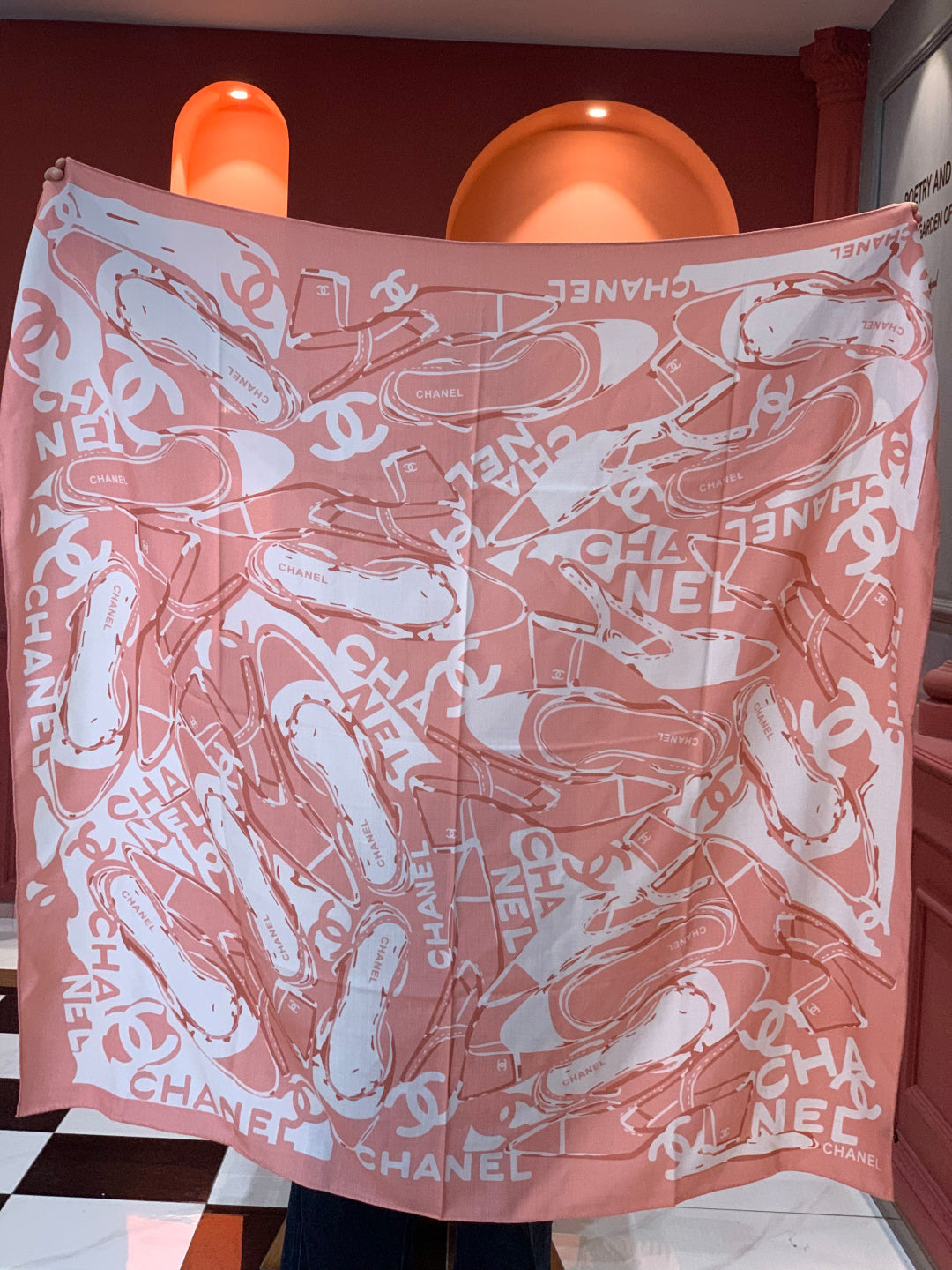 CC 25 Reversible Scarf 135cm Pink Cashmere 970900