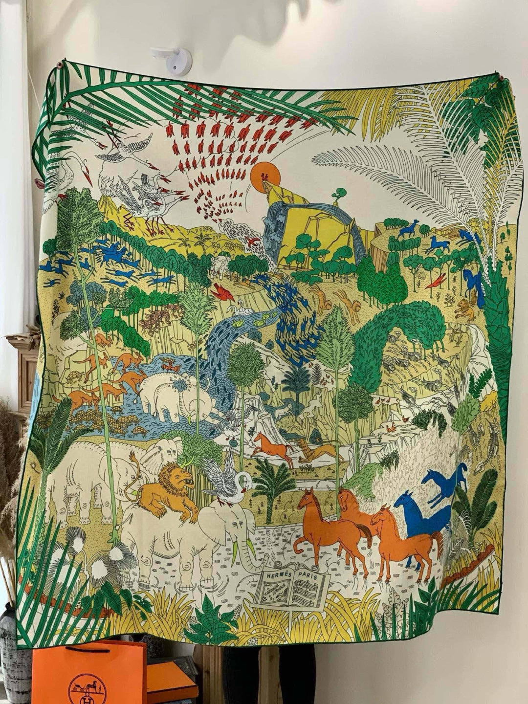 HM 25s The King Scarf 140cm Green Cashmere 973045