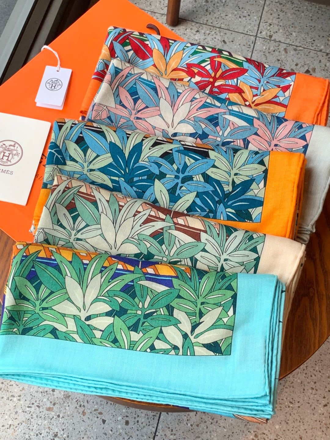 HM 25s Reversible Scarf 140cm Pink Blue Cashmere 976228