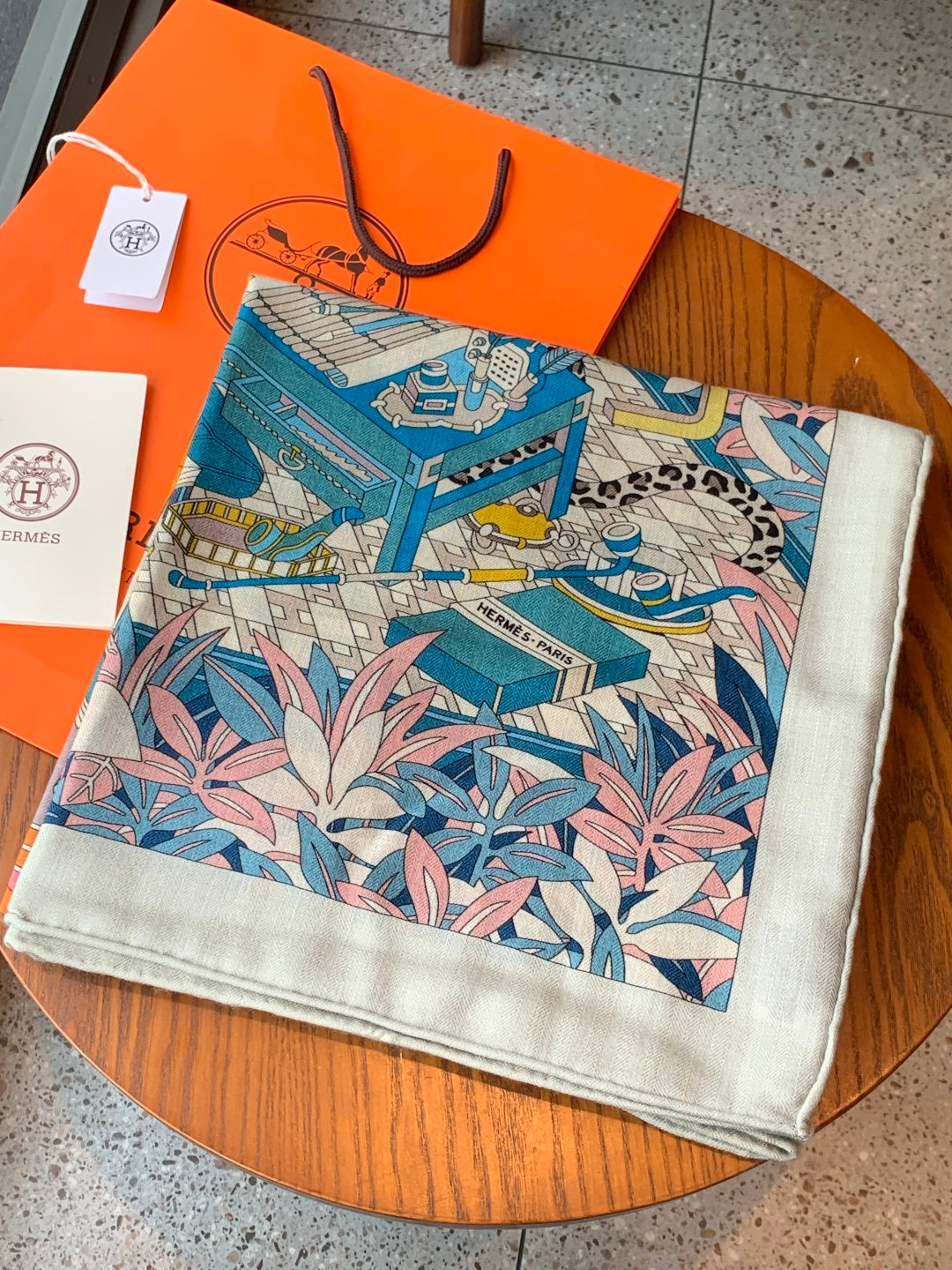 HM 25s Reversible Scarf 140cm Pink Blue Cashmere 976228