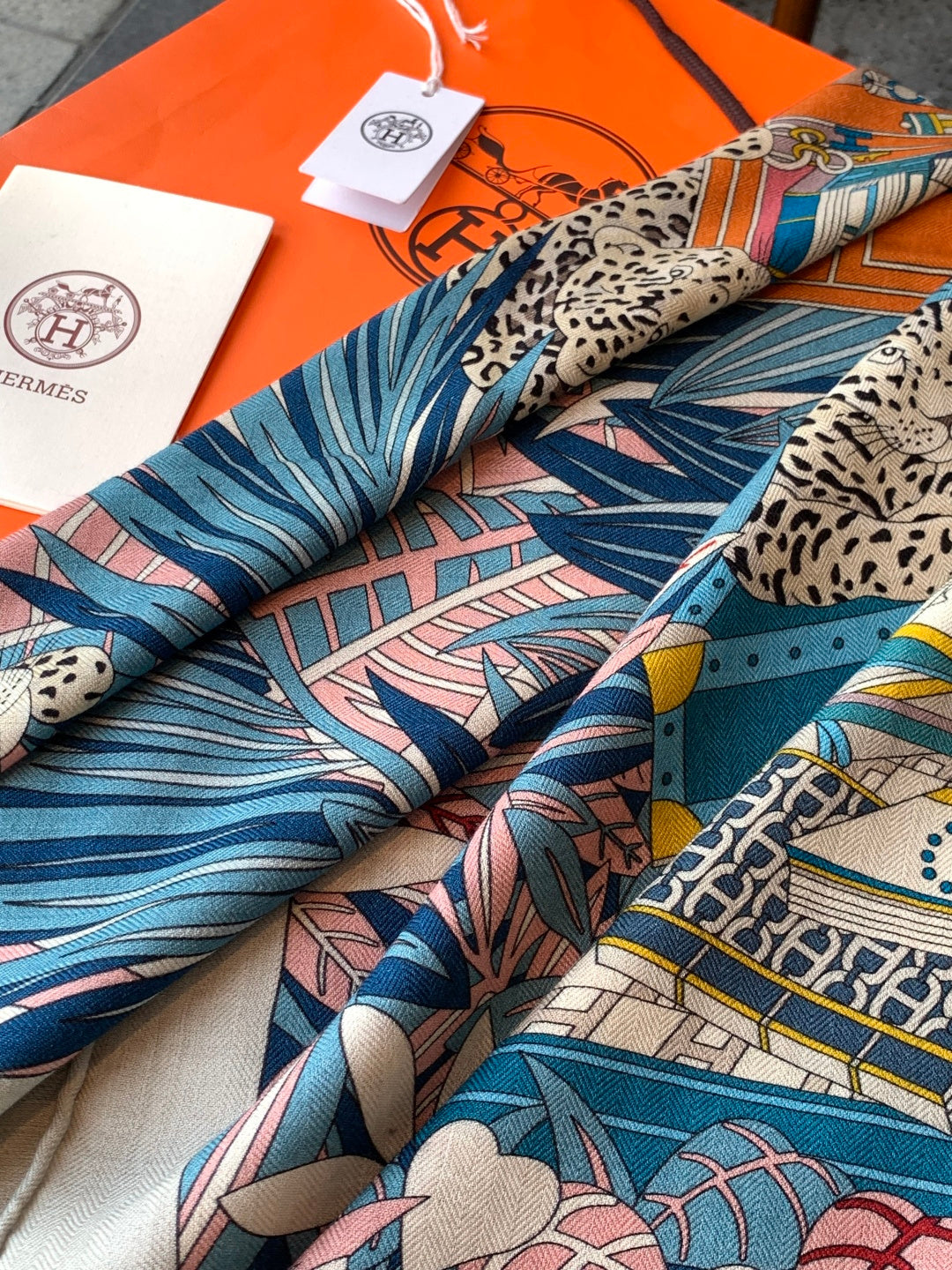 HM 25s Reversible Scarf 140cm Pink Blue Cashmere 976228