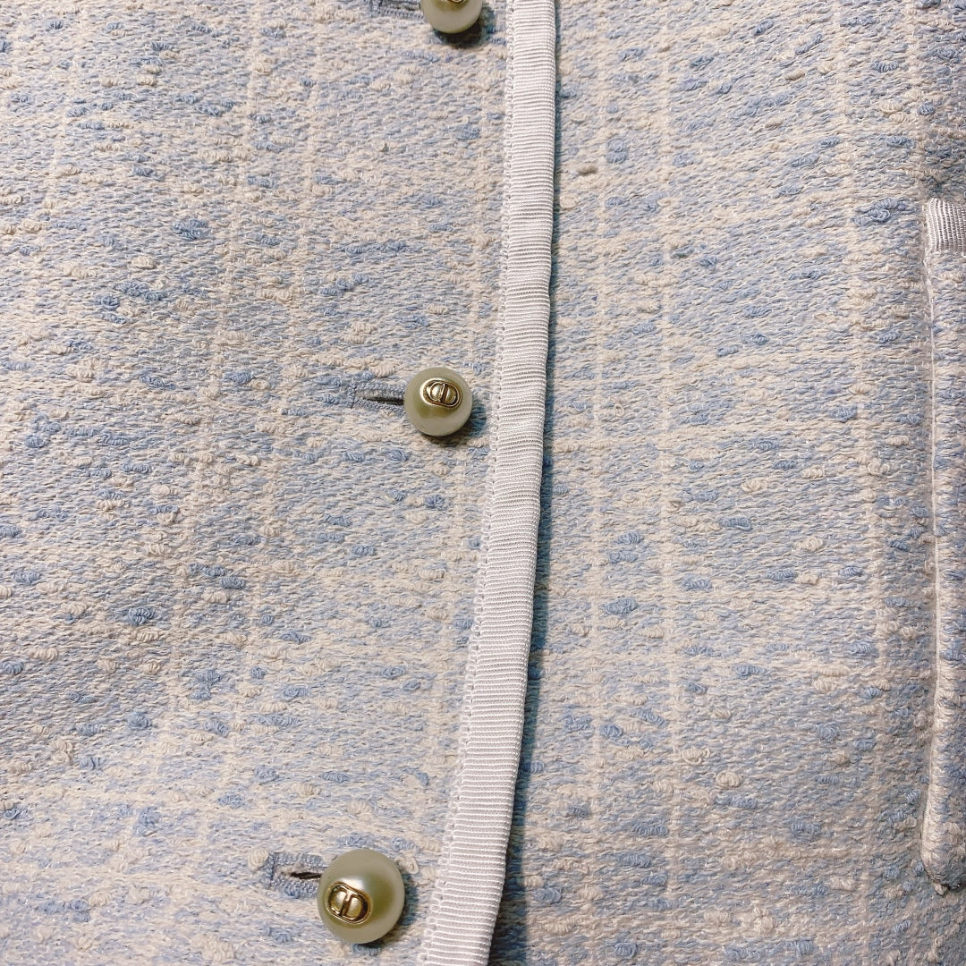 CD 25 Plaid Jacket Light Blue Cotton 295978