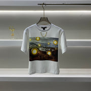 LV Round Neck T-shirt White Cotton