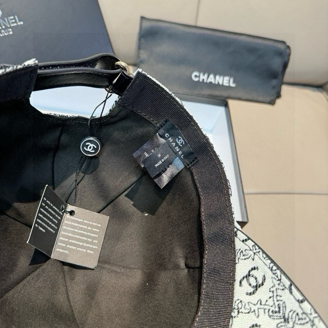 Chanel CC Logo Jacquard Baseball Cap 413094