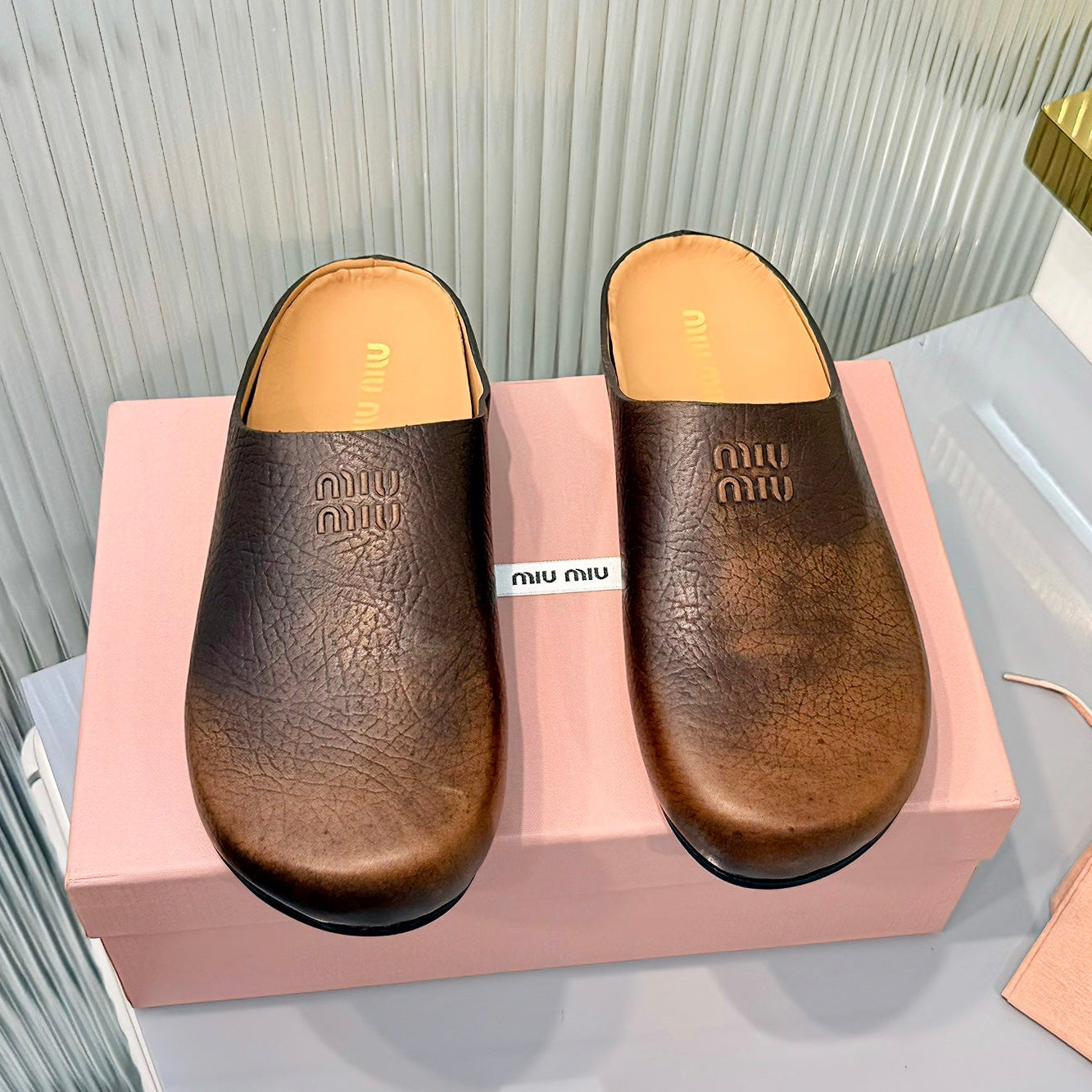Miumiu 2026 Palisander Mule Leather 924340
