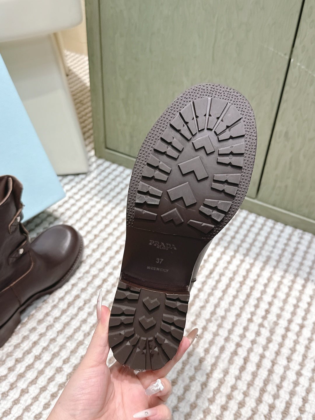 Pra 2025 Boot With Two Silver Buckle Dark Brown Calfskin 556291