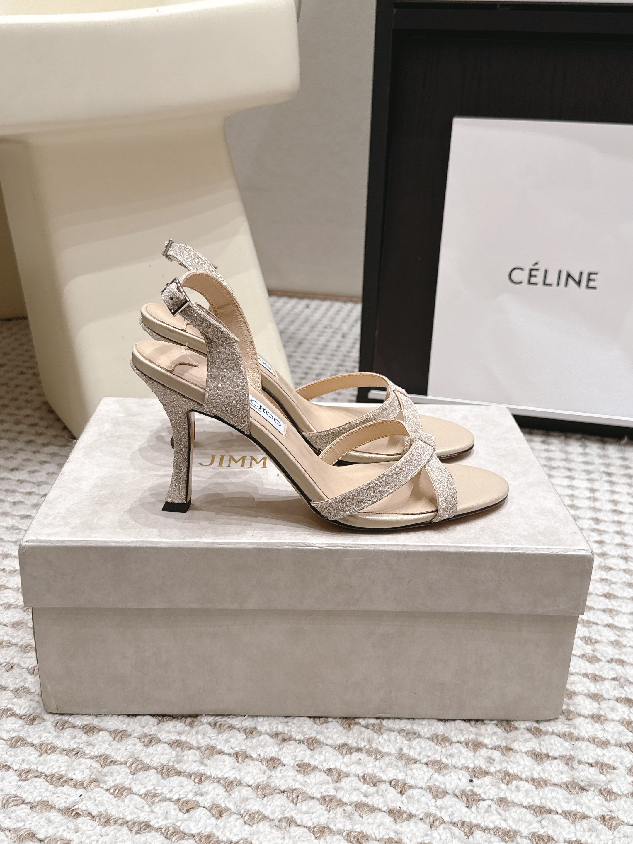 Jimmy Choo 2026 Elsy Sandals Suede Leather 930980