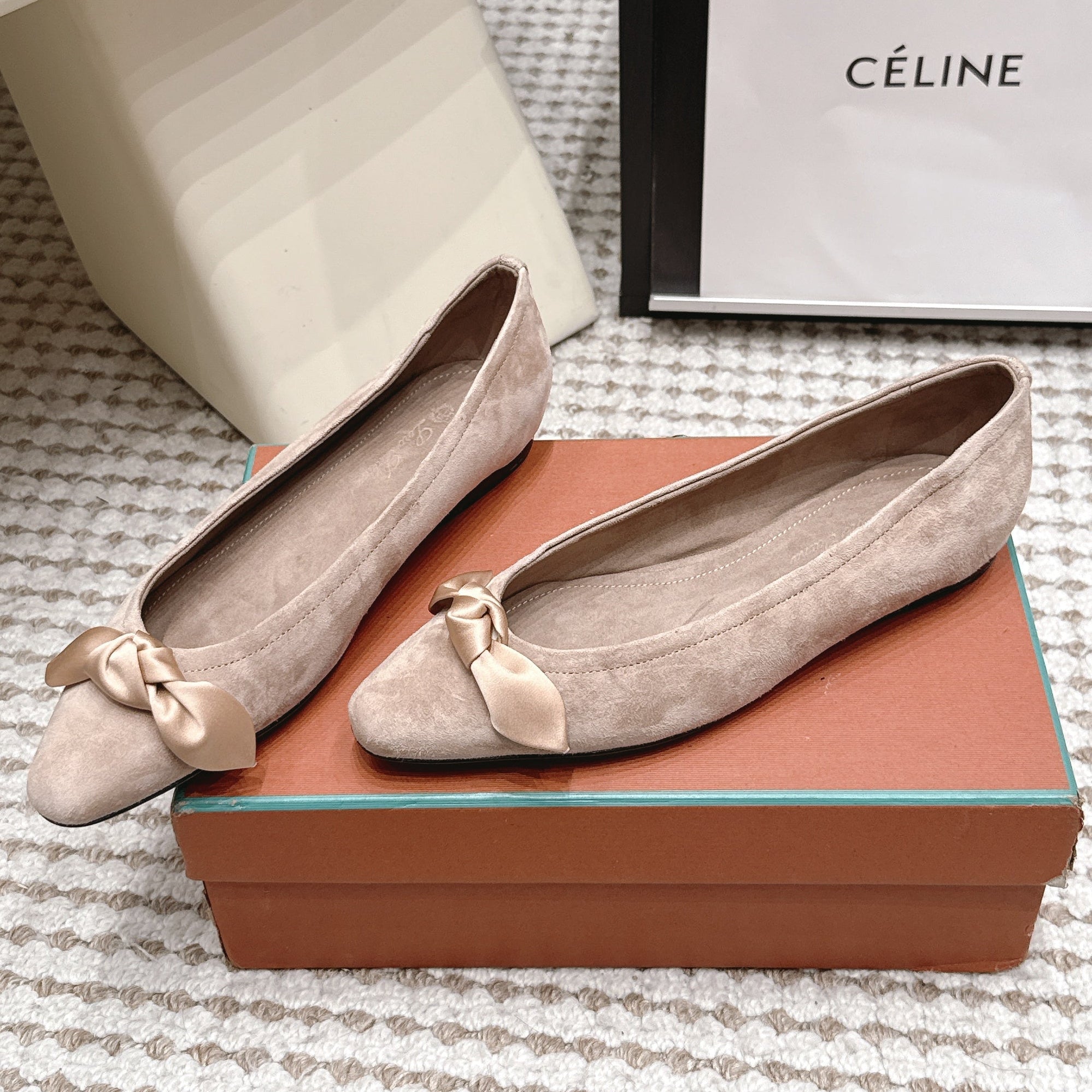 Loro Piana 2026 Bow Ballet Flat Suede 930997