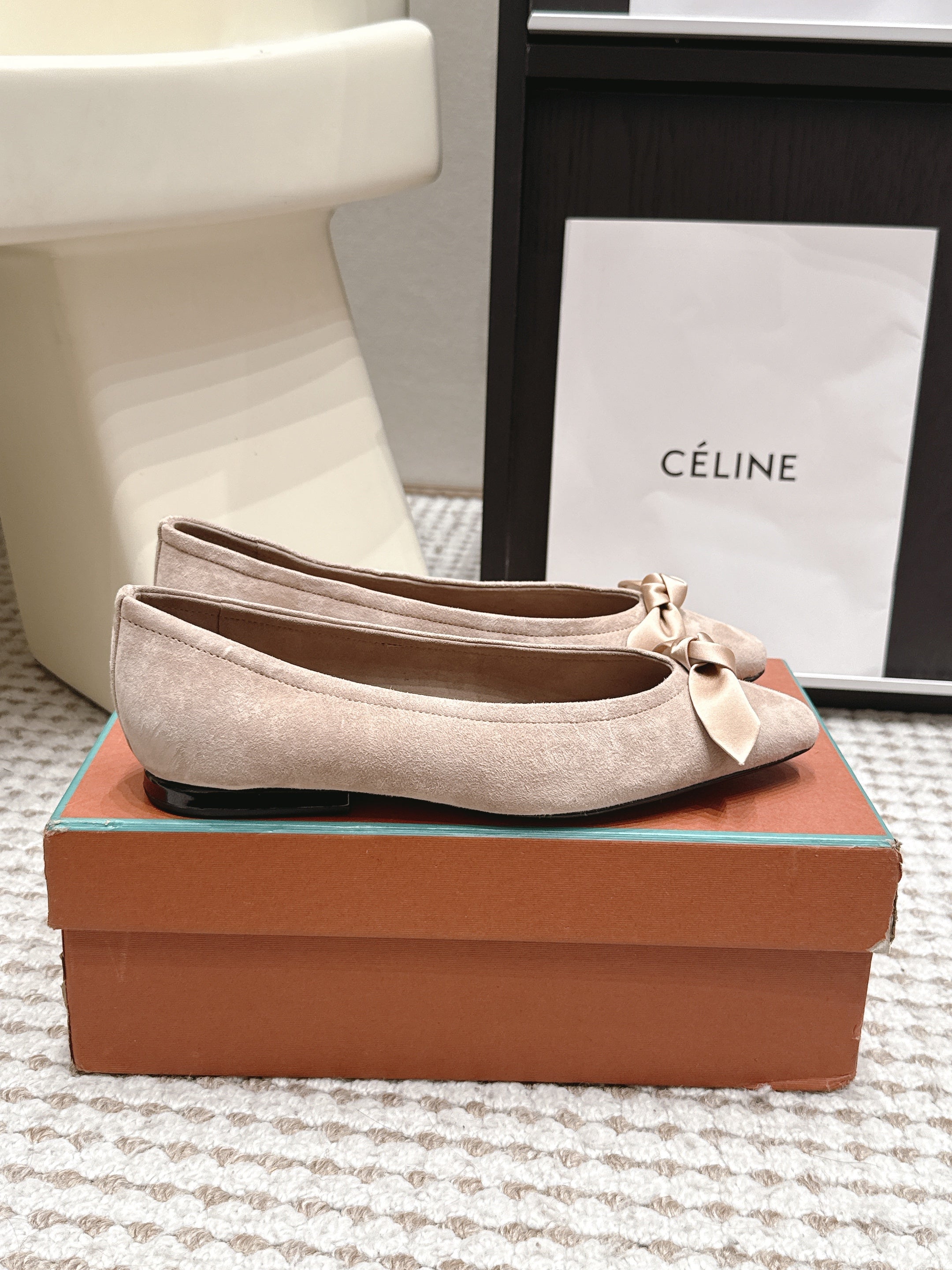 Loro Piana 2026 Bow Ballet Flat Suede 930997
