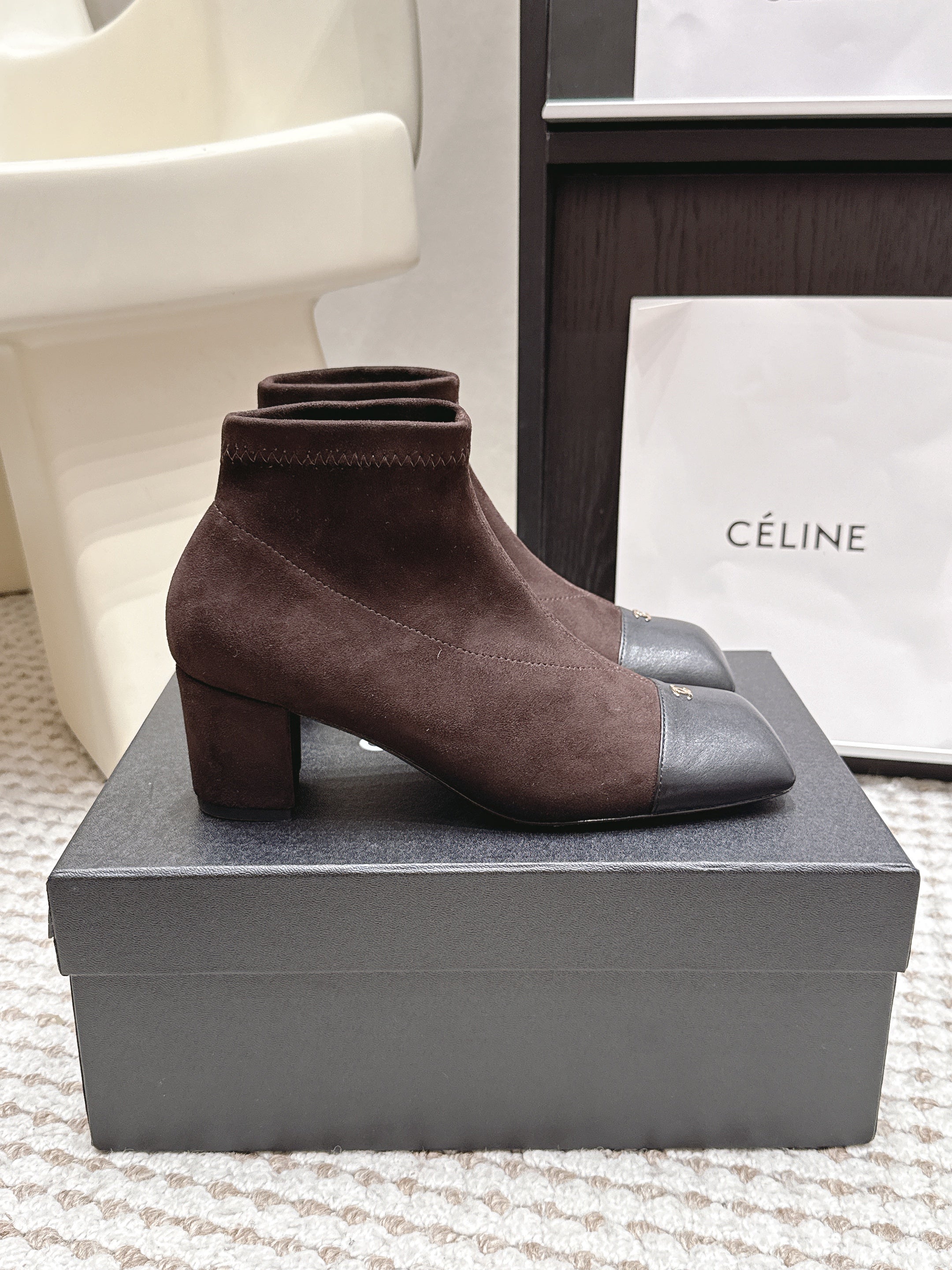 Chanel 2026 Ankle Boots 50mm Cowhide Suede 930690