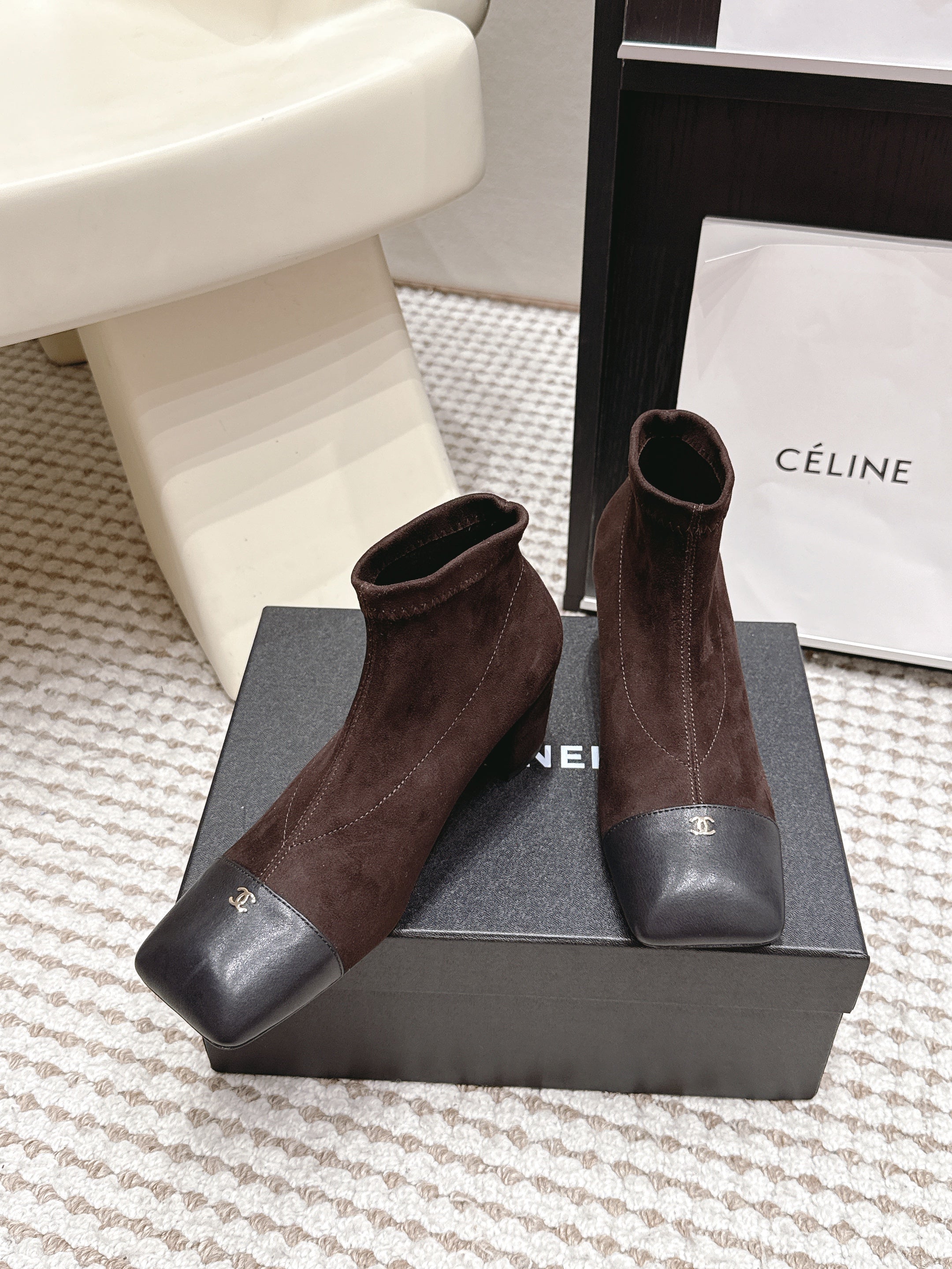 Chanel 2026 Ankle Boots 50mm Cowhide Suede 930690