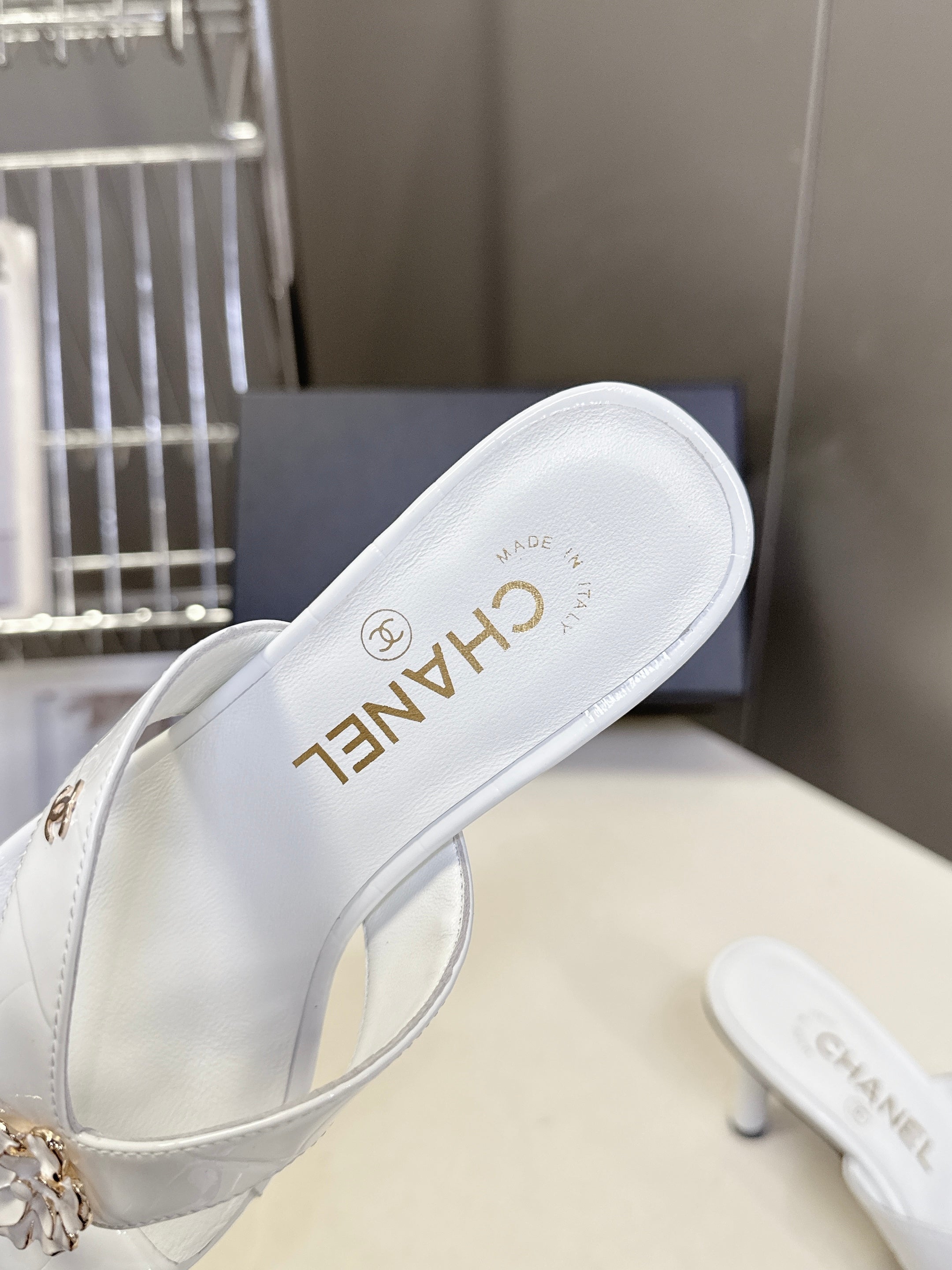 Channel 2026 Thong Sandal 65mm Embossing And Suede Calfskin 895344