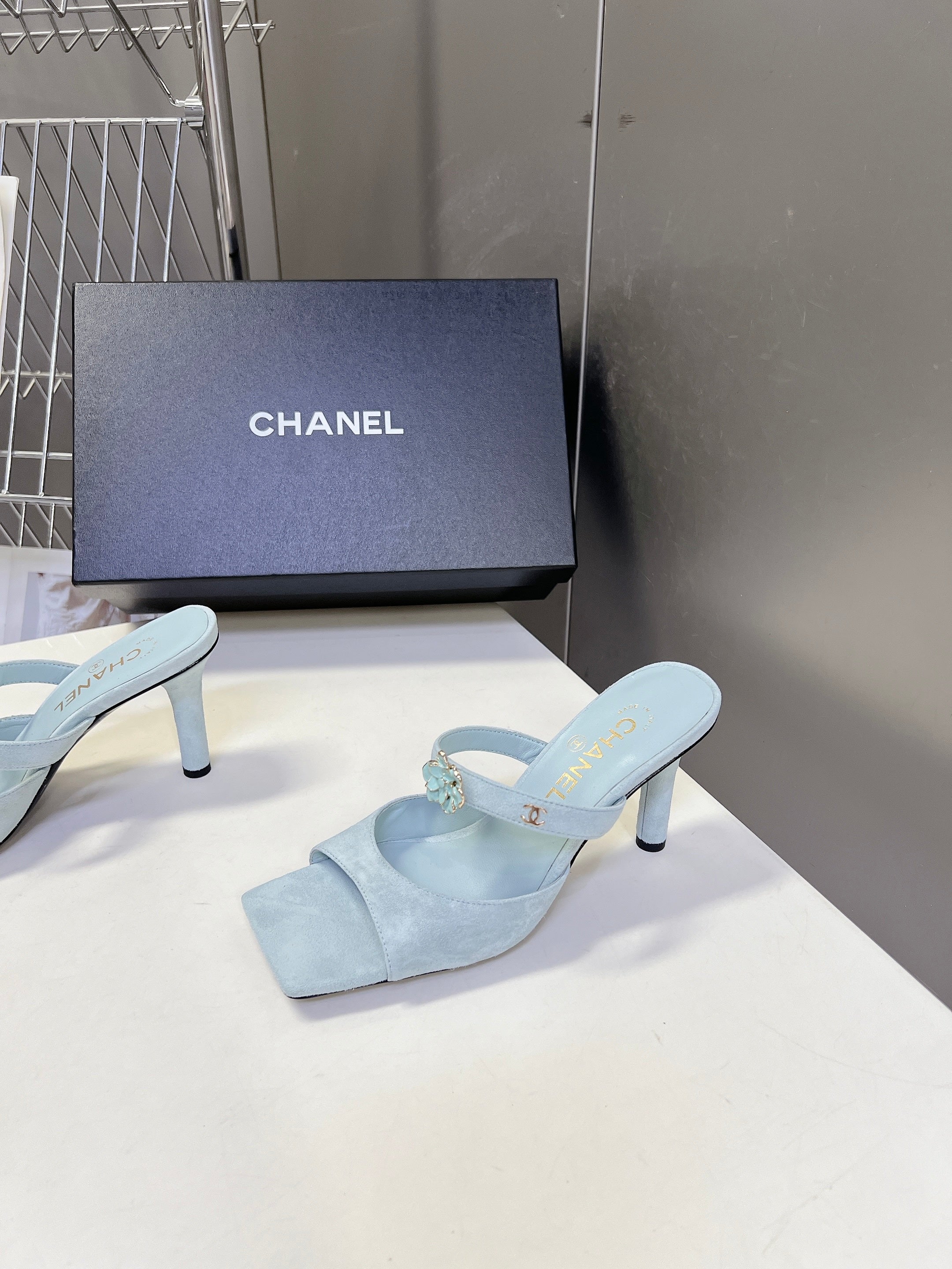Channel 2026 Mule 70mm Embossing And Suede Calfskin 895349