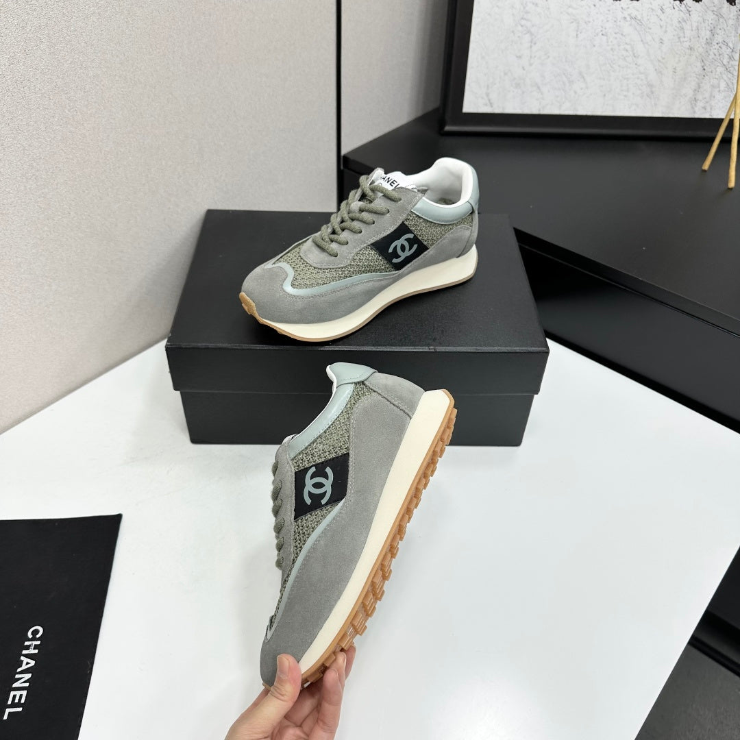 Channel 2026 Retro Runner Sneakers 30mm Mesh Suede Calfskin 894904