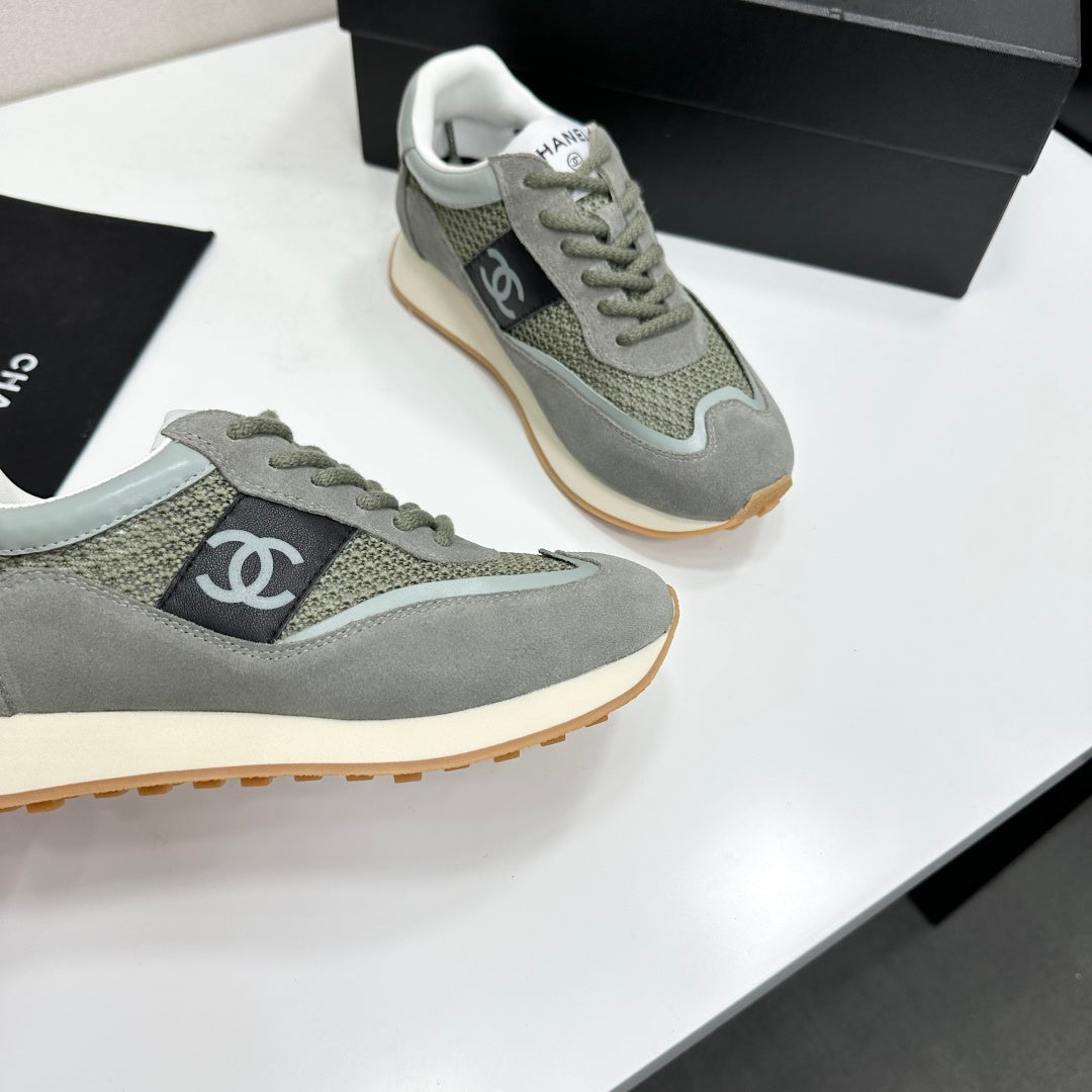 Channel 2026 Retro Runner Sneakers 30mm Mesh Suede Calfskin 894904