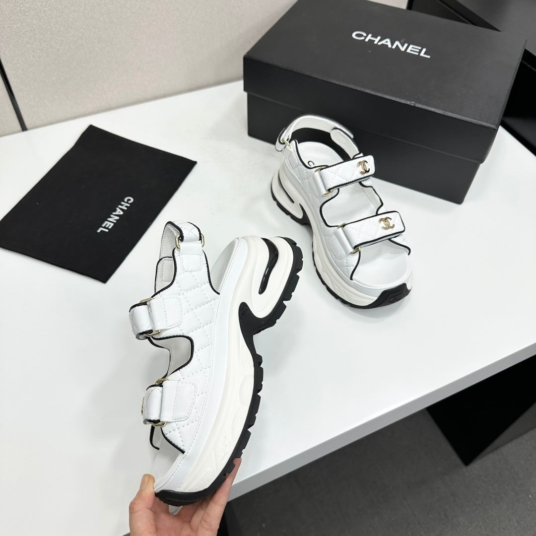 Channel 2026 Chunky Sport Sandals 65mm Patent Calfskin 894909