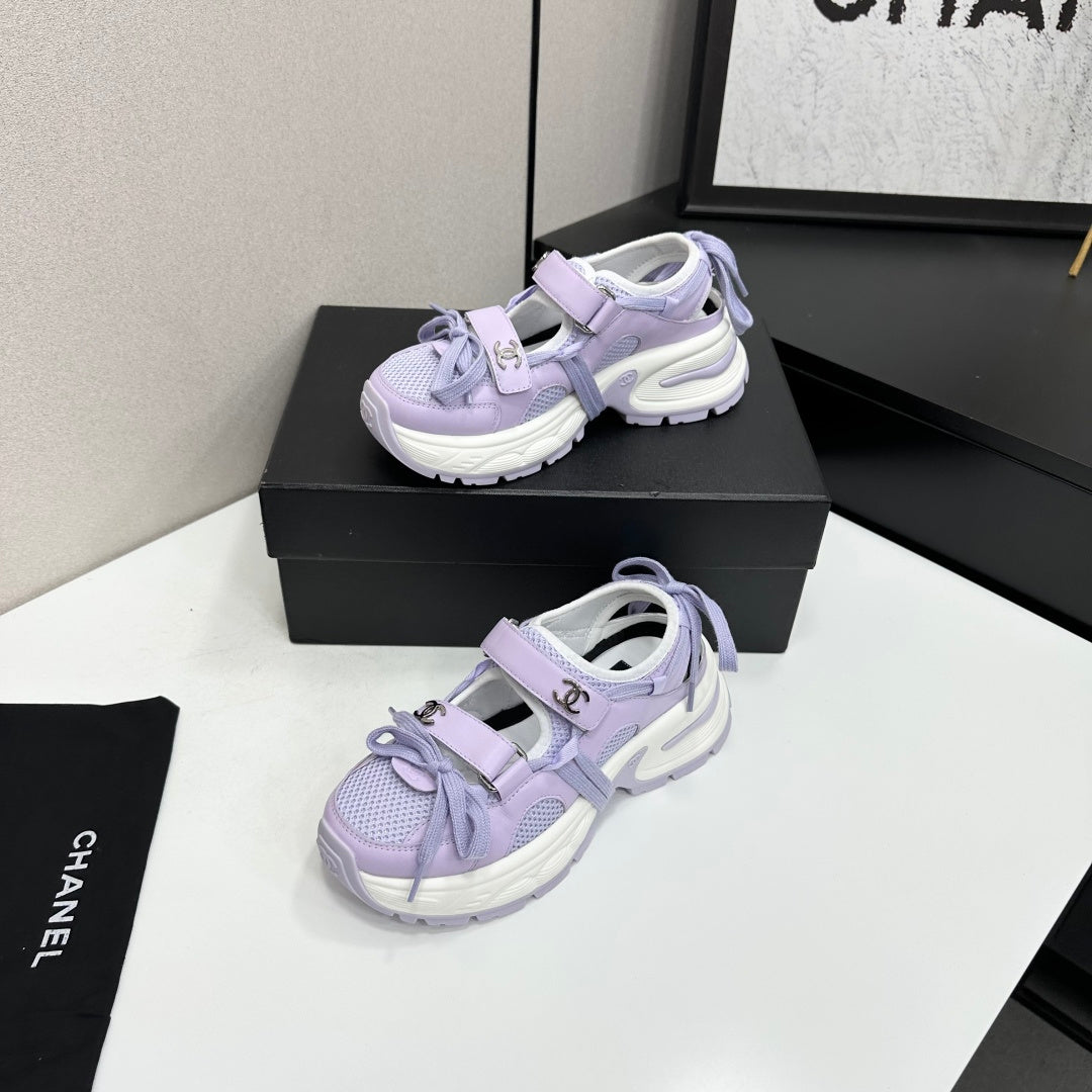 Channel 2026 Premium Casual Sneakers 55mm Mesh Calfskin 894895