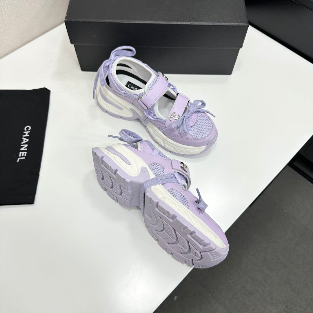 Channel 2026 Premium Casual Sneakers 55mm Mesh Calfskin 894895