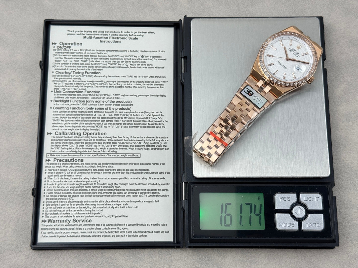Rolex Land-Dweller Pink Gold White Dial Diamond Bezel