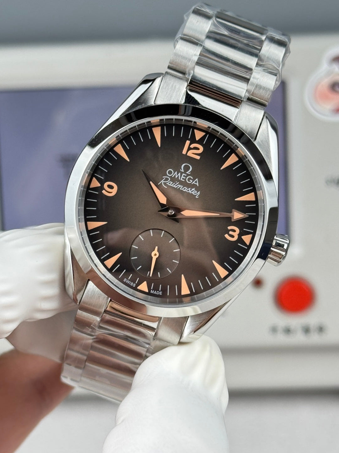Omega Seamaster Railmaster 38mm Steel Brown Dial