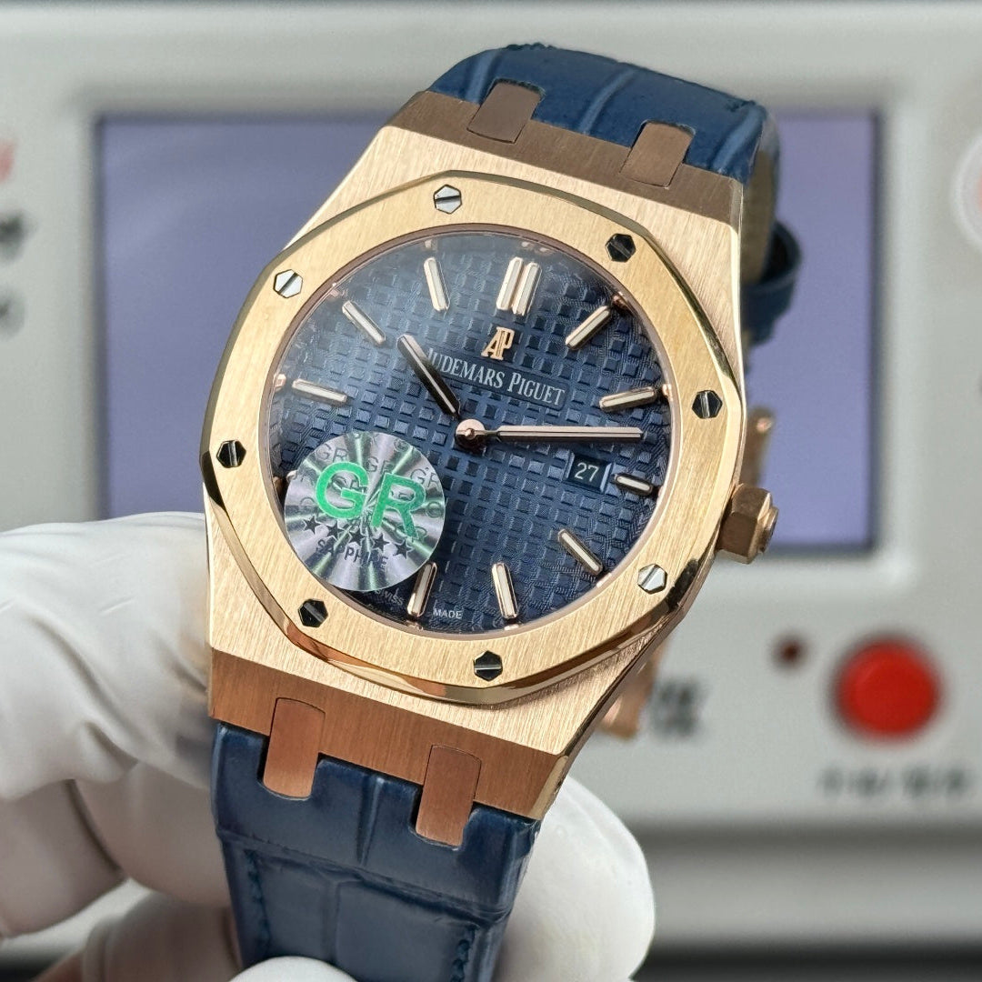 Audemars Piguet Royal Oak Lady 33mm Rose Gold Blue Dial