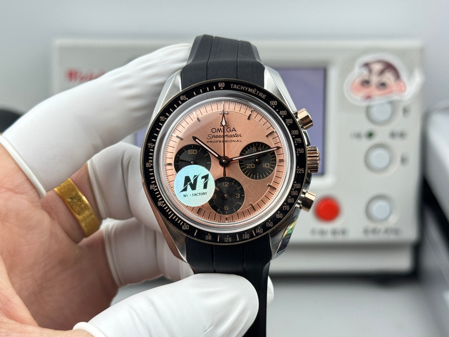 Omega Speedmaster Moonwatch Professional 42mm Rose Gold Dial Stainless Steel