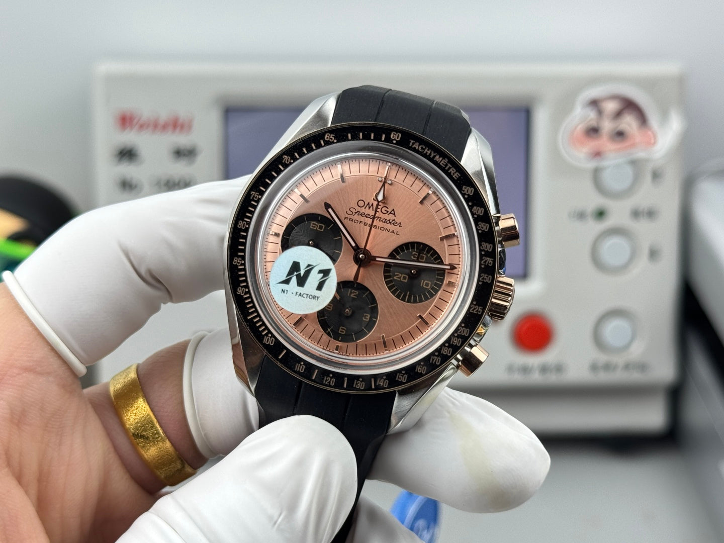 Omega Speedmaster Moonwatch Professional 42mm Rose Gold Dial Stainless Steel