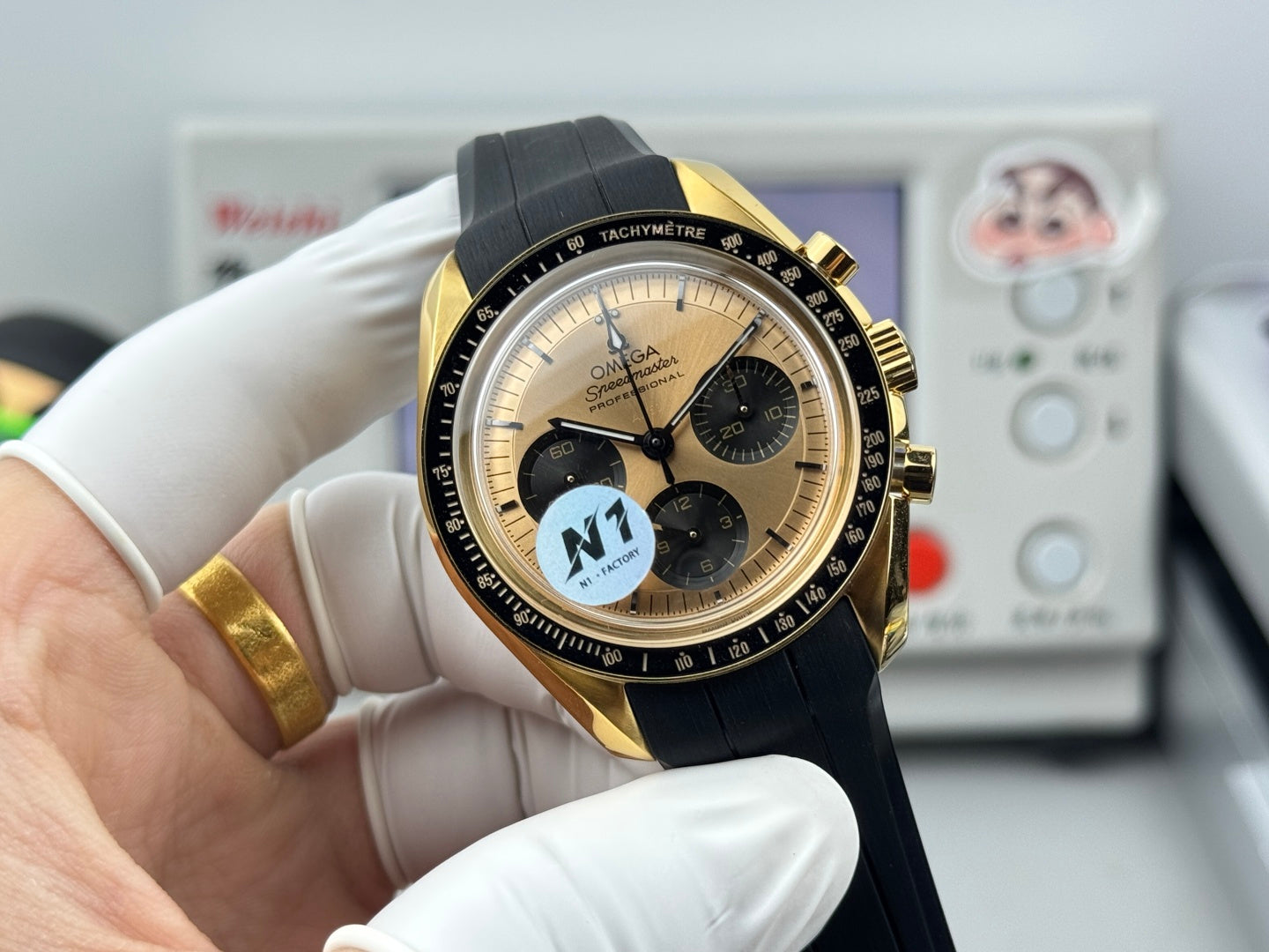 Omega Speedmaster Moonwatch Professional 42mm Gold Dial Gold Case