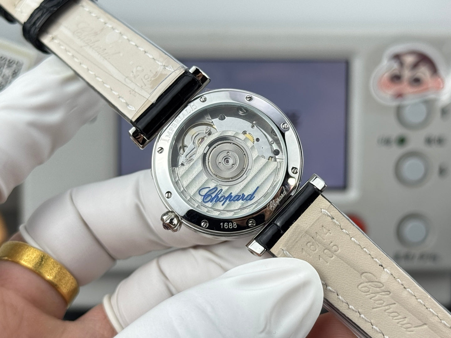 Chopard Imperiale 29mm Sliver Case Black Crocodial Leather